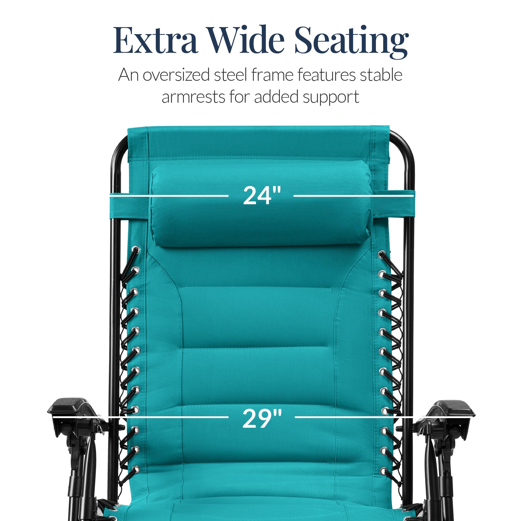 Luxurious Oversized Zero-Gravity Chair — Folding Recliner with Padded Comfort, Headrest and Side Tray