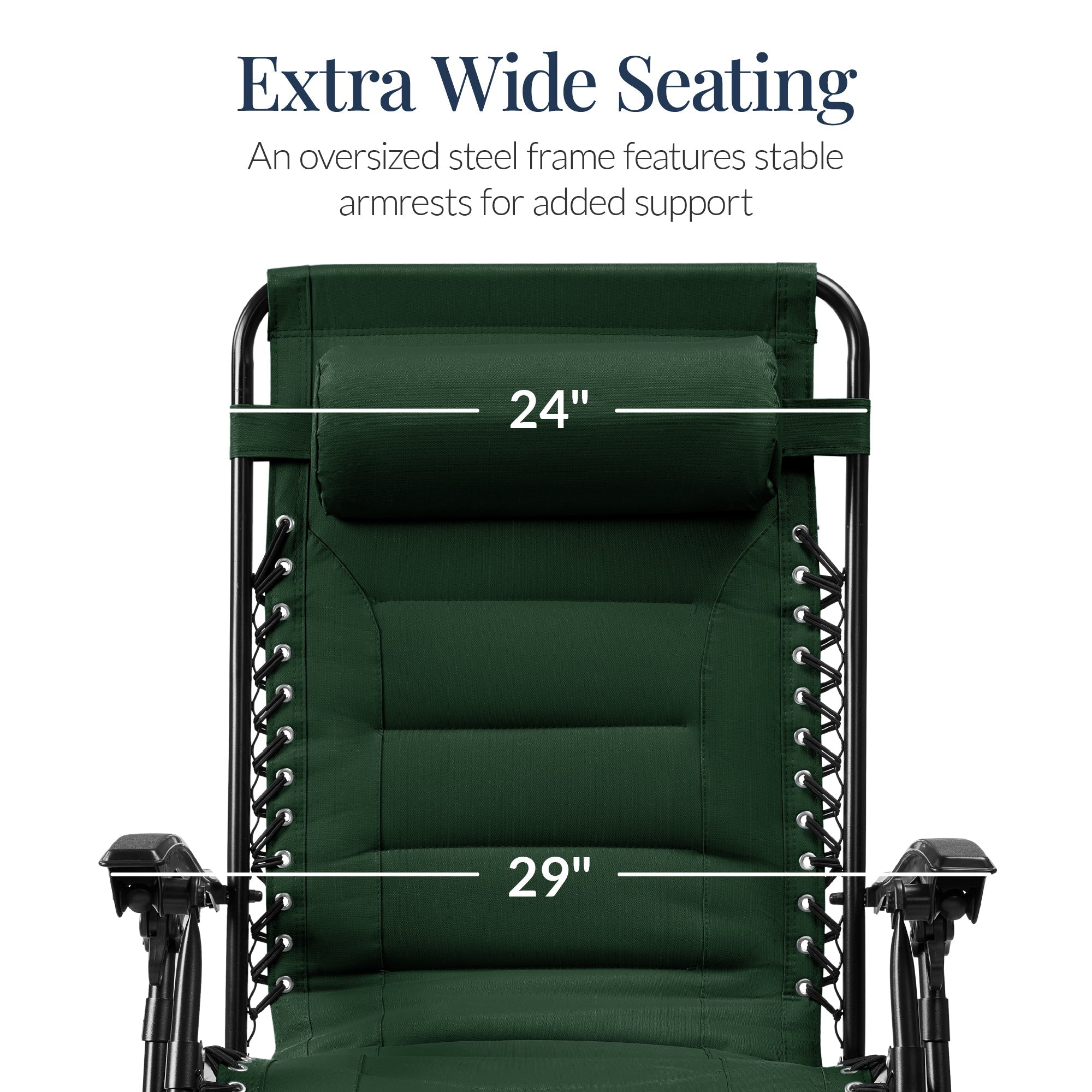 Luxurious Oversized Zero-Gravity Chair — Folding Recliner with Padded Comfort, Headrest and Side Tray
