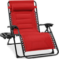 Luxurious Oversized Zero-Gravity Chair — Folding Recliner with Padded Comfort, Headrest and Side Tray
