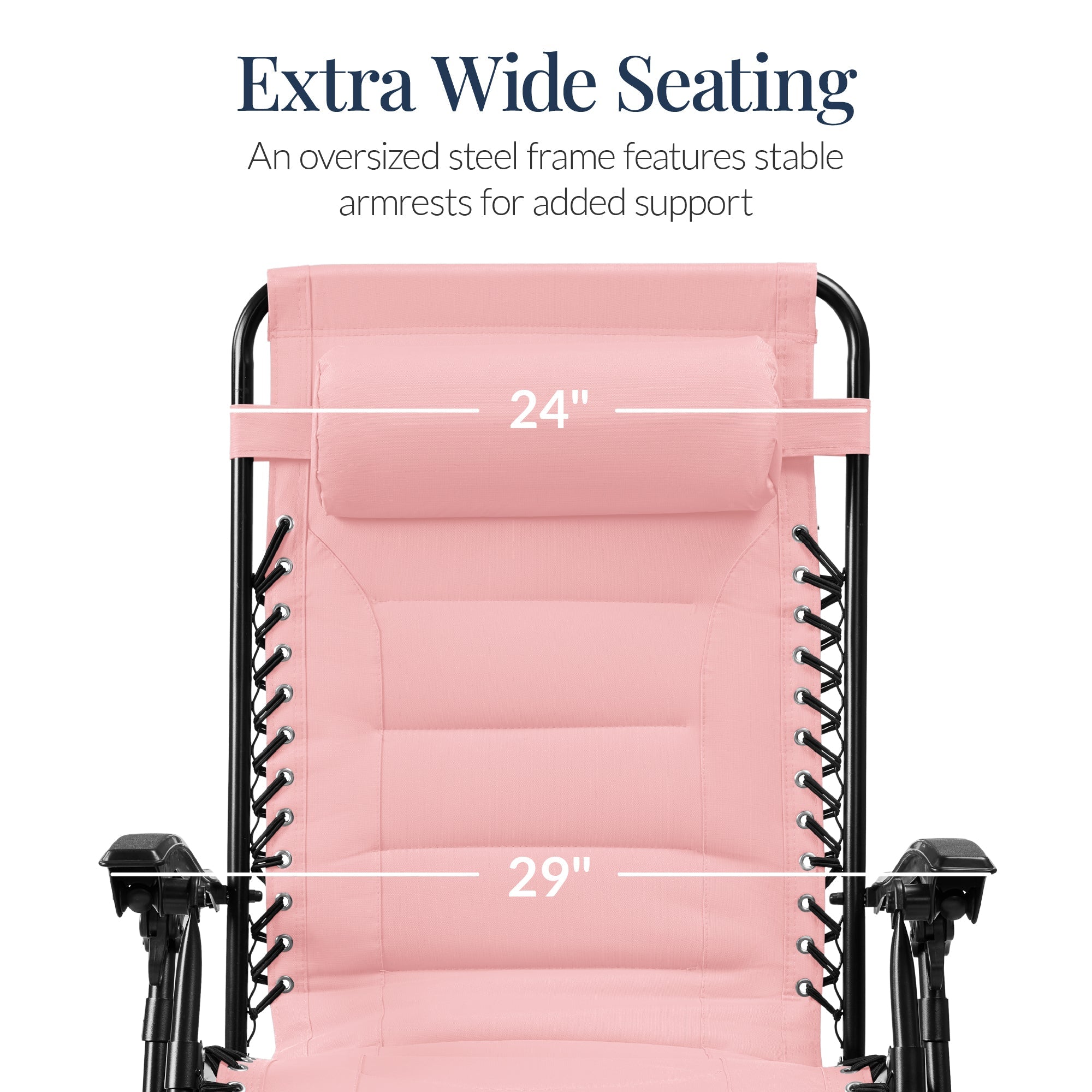 Luxurious Oversized Zero-Gravity Chair — Folding Recliner with Padded Comfort, Headrest and Side Tray