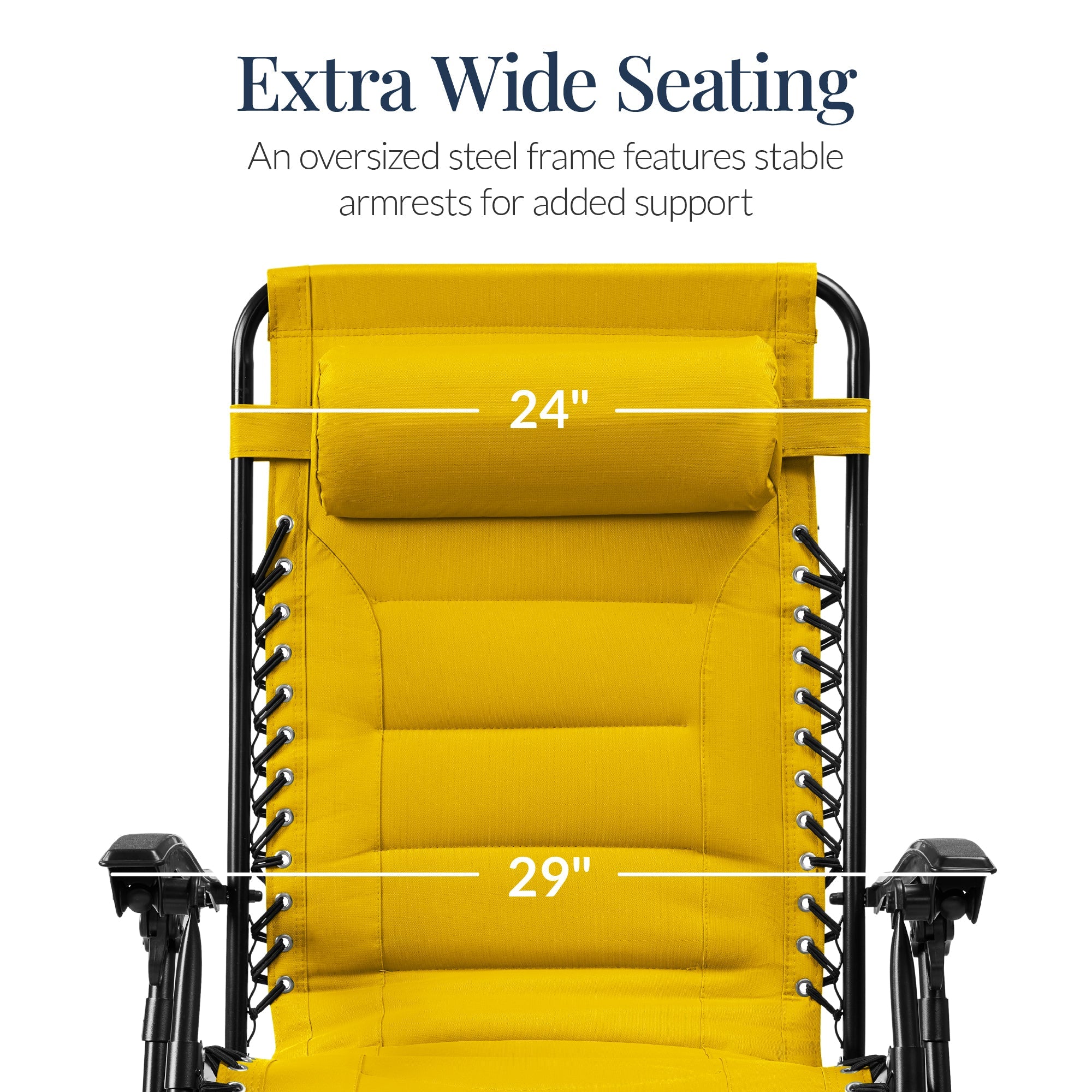 Luxurious Oversized Zero-Gravity Chair — Folding Recliner with Padded Comfort, Headrest and Side Tray