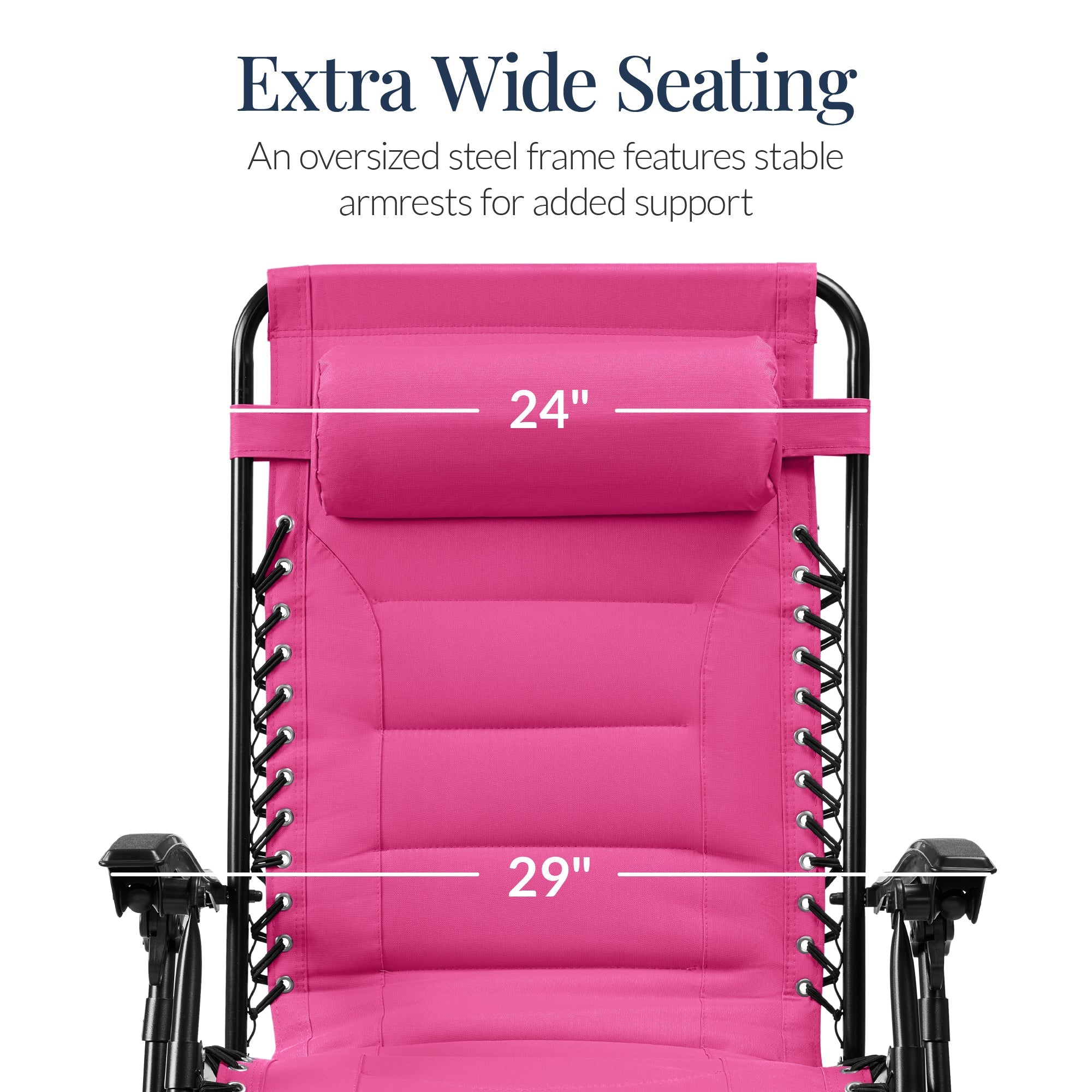 Luxurious Oversized Zero-Gravity Chair — Folding Recliner with Padded Comfort, Headrest and Side Tray