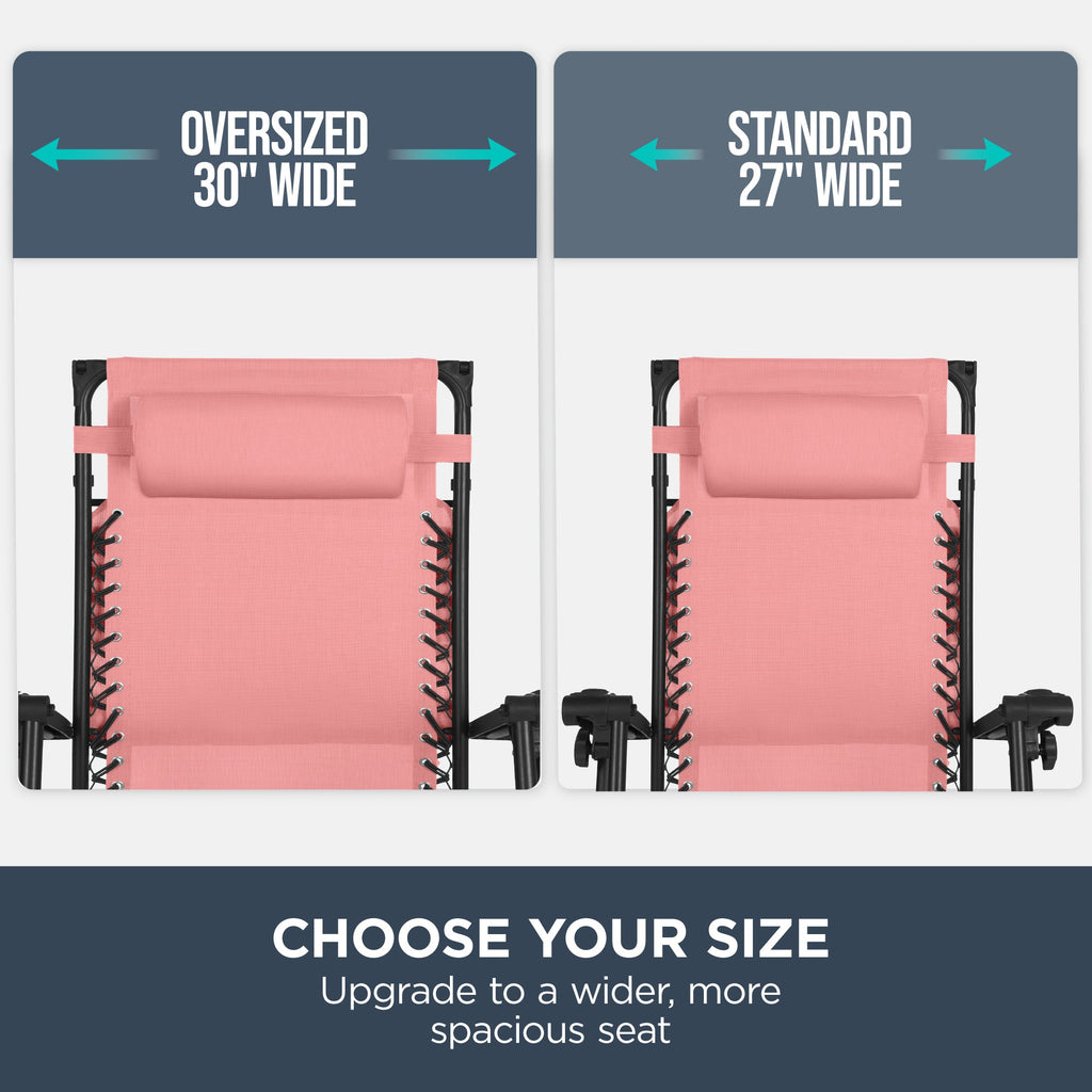 30-Inch Wide Folding Zero-Gravity Patio Lounge Chair with Adjustable Canopy Shade
