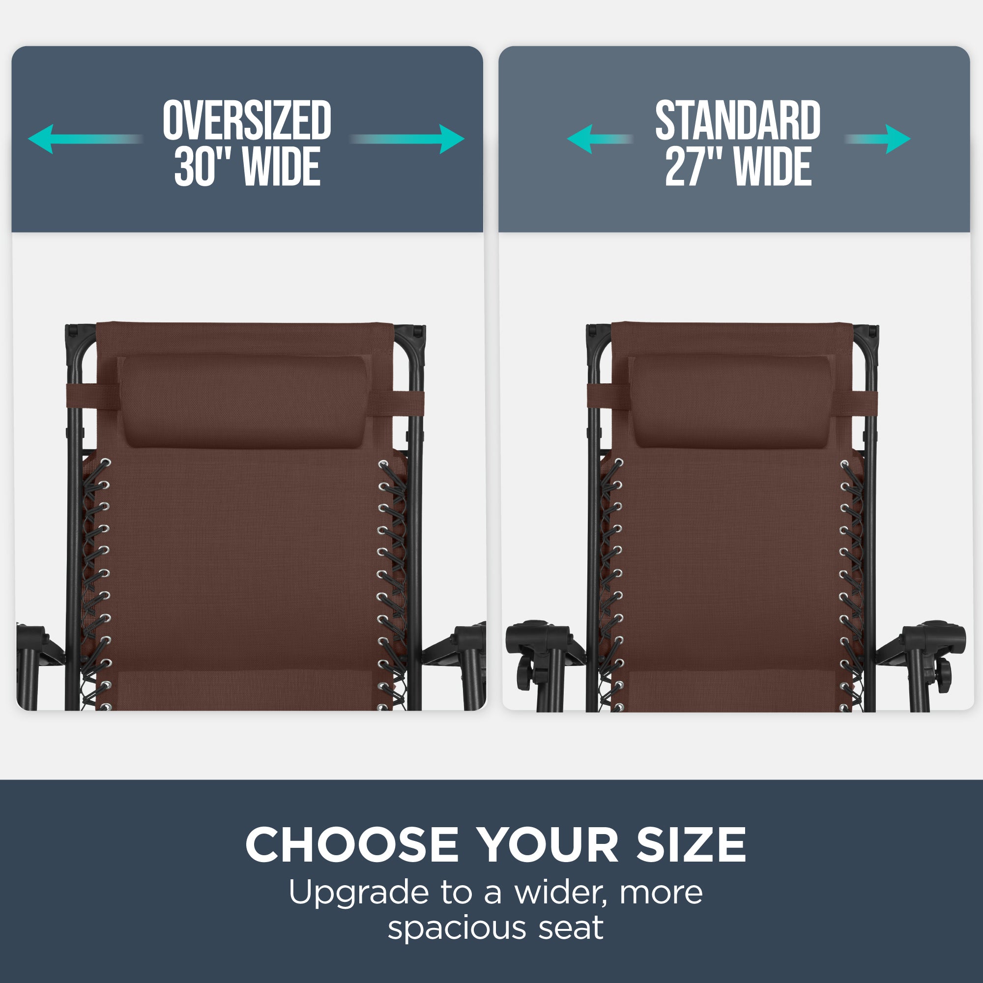 30-Inch Wide Folding Zero-Gravity Patio Lounge Chair with Adjustable Canopy Shade