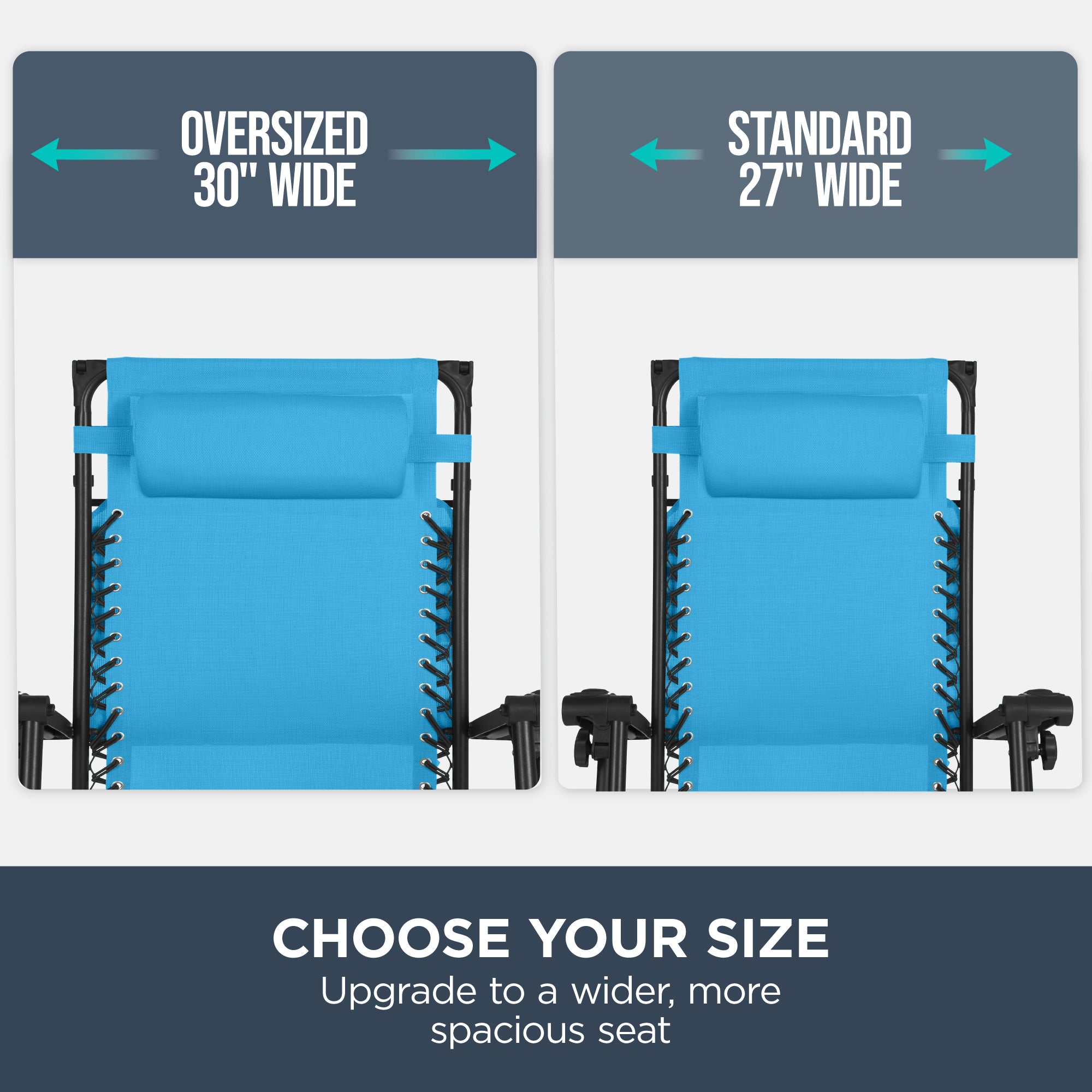 30-Inch Wide Folding Zero-Gravity Patio Lounge Chair with Adjustable Canopy Shade