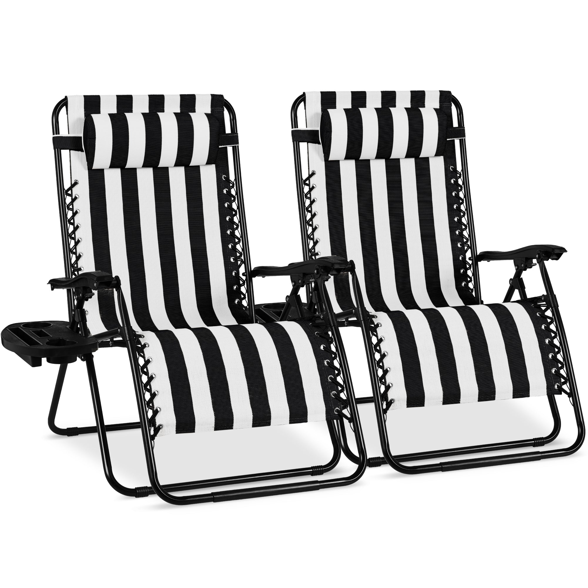 Two-Pack Ultra-Wide Adjustable Zero-Gravity Patio Recliners