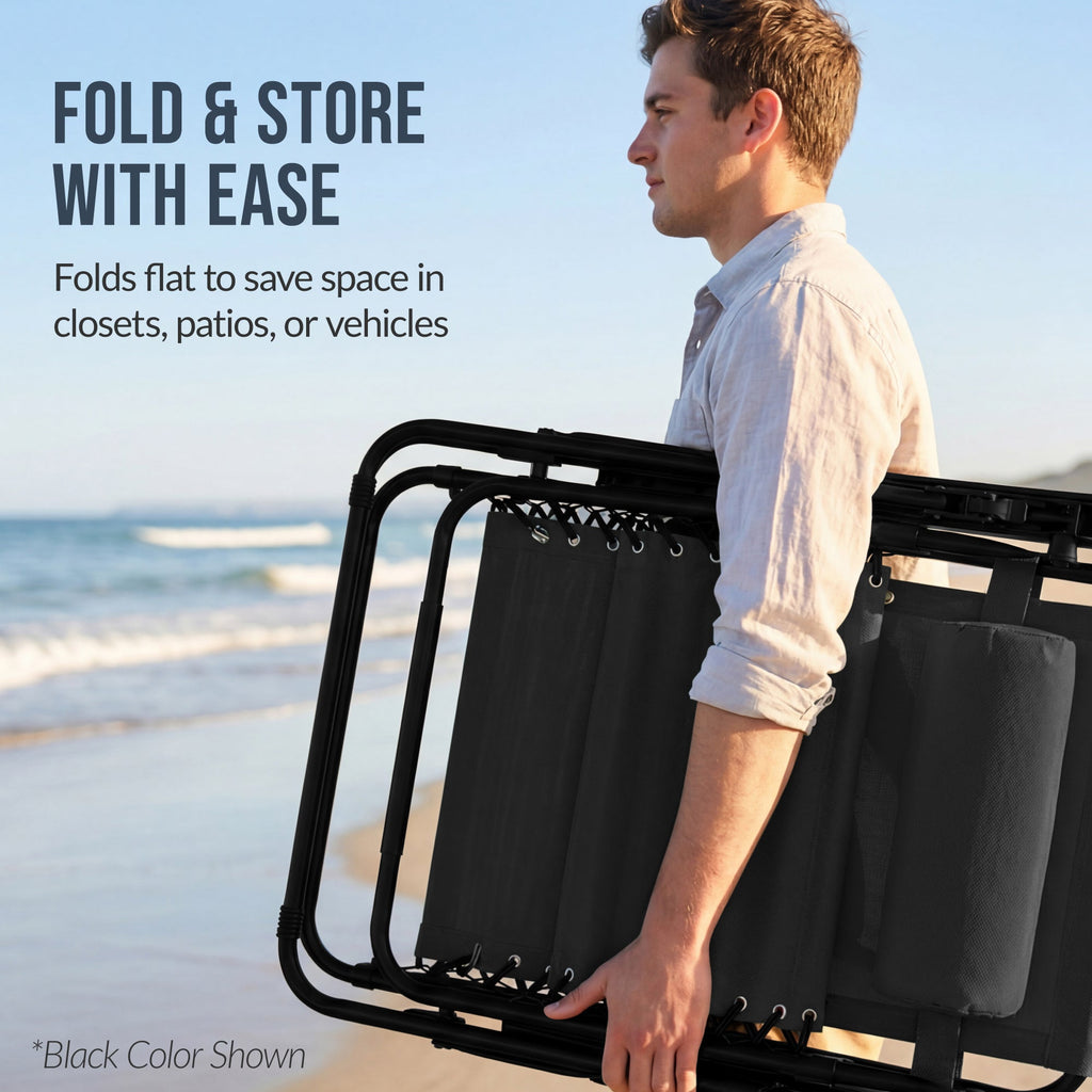 Two-Pack Ultra-Wide Adjustable Zero-Gravity Patio Recliners