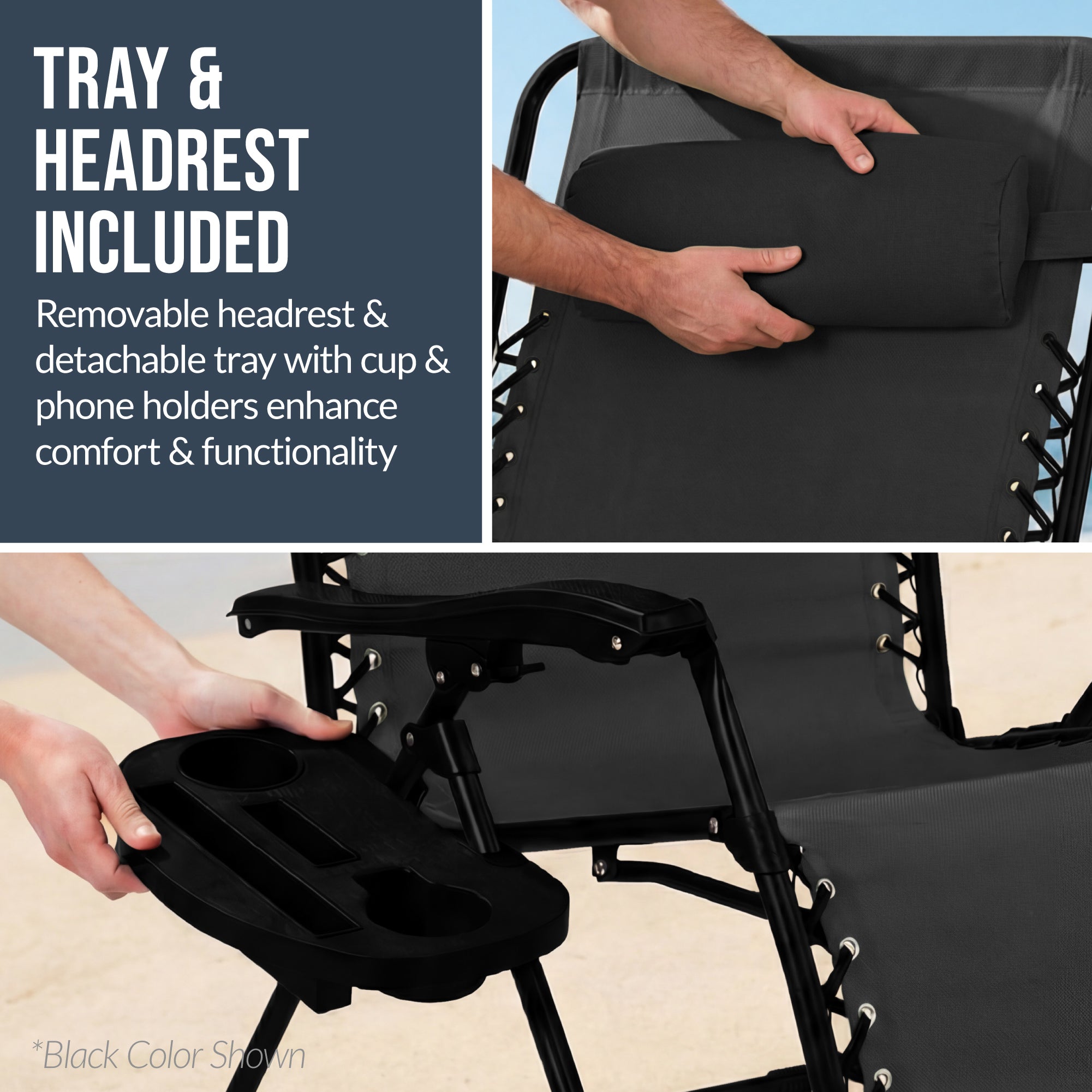 Two-Pack Ultra-Wide Adjustable Zero-Gravity Patio Recliners