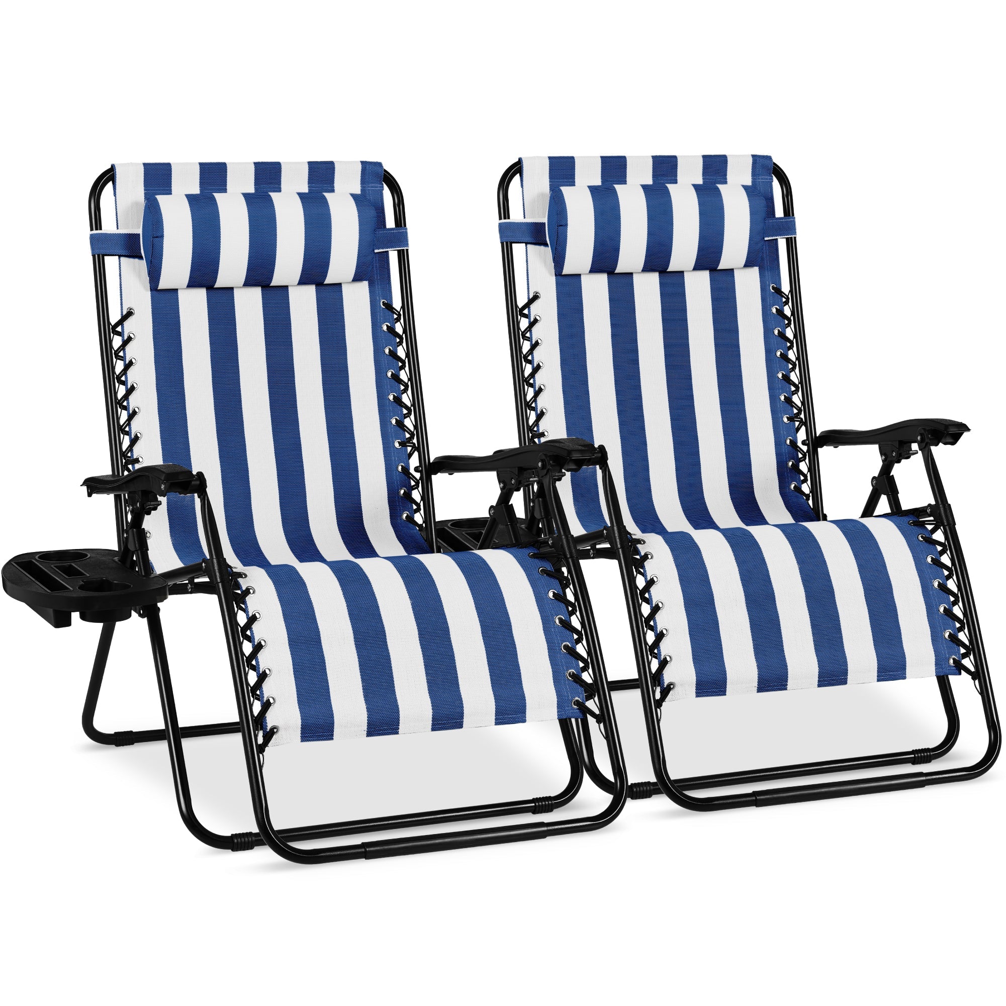 Two-Pack Ultra-Wide Adjustable Zero-Gravity Patio Recliners