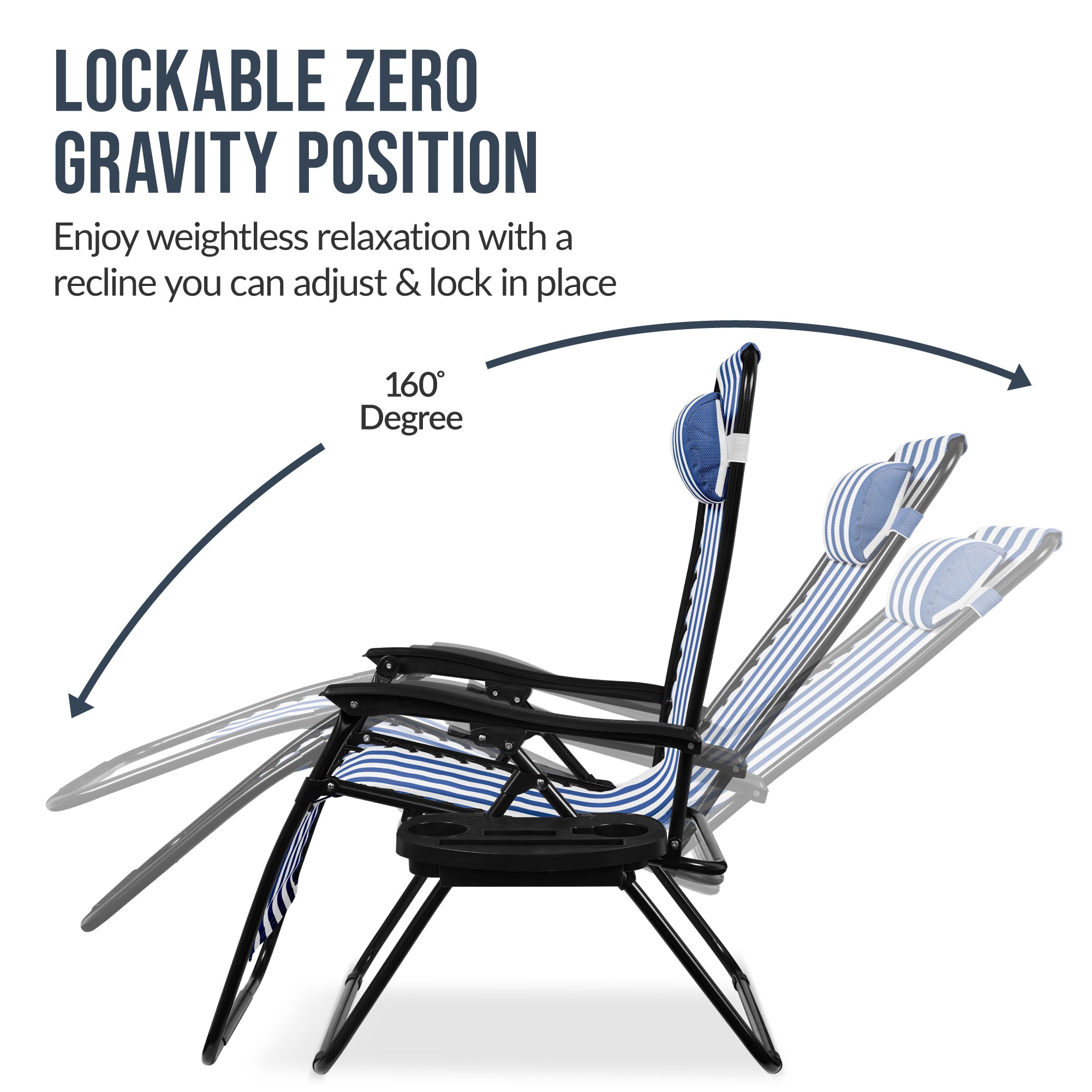 Two-Pack Ultra-Wide Adjustable Zero-Gravity Patio Recliners