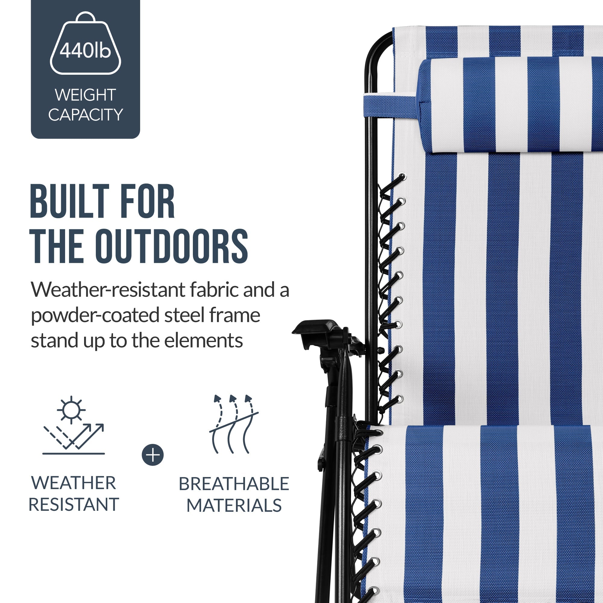Two-Pack Ultra-Wide Adjustable Zero-Gravity Patio Recliners