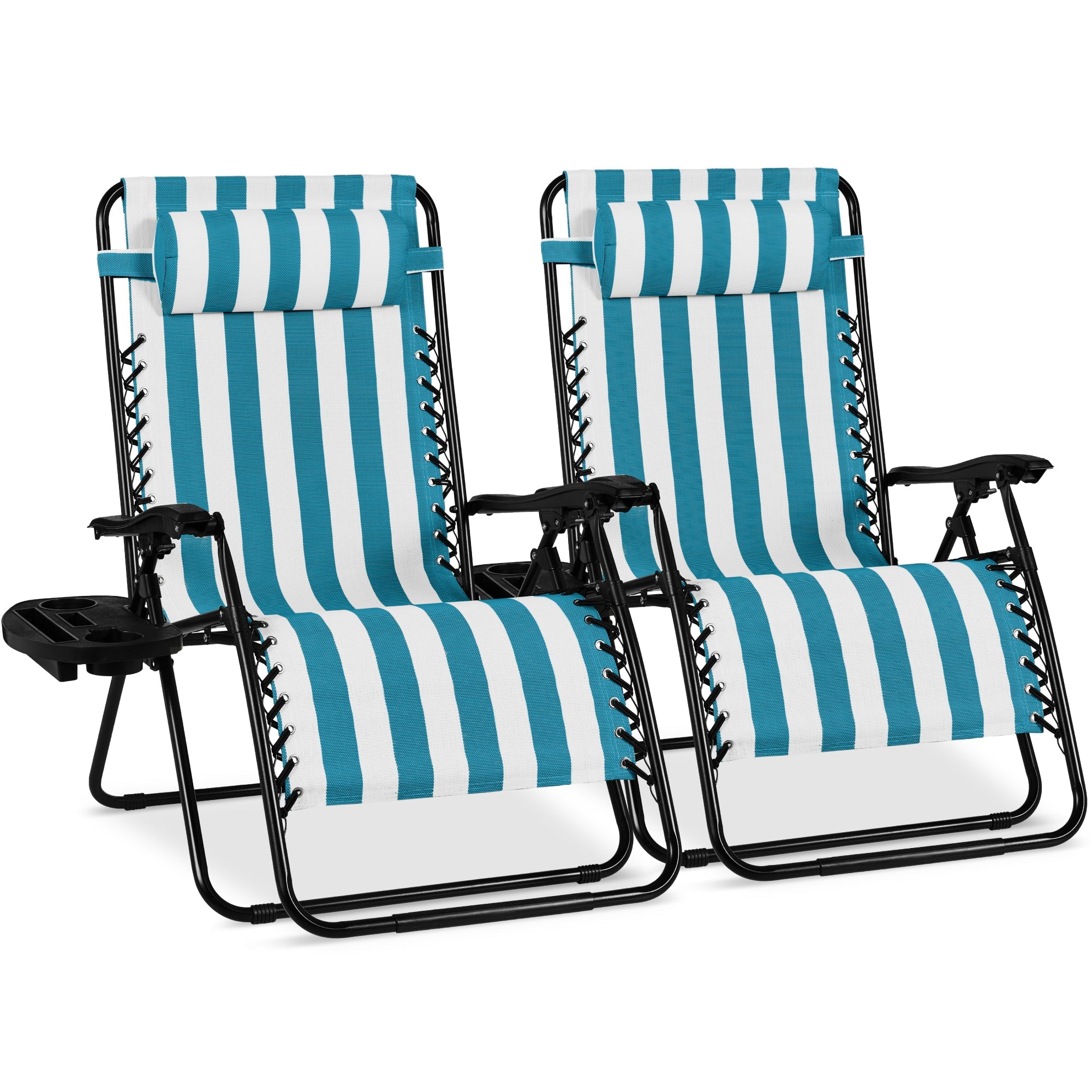 Two-Pack Ultra-Wide Adjustable Zero-Gravity Patio Recliners