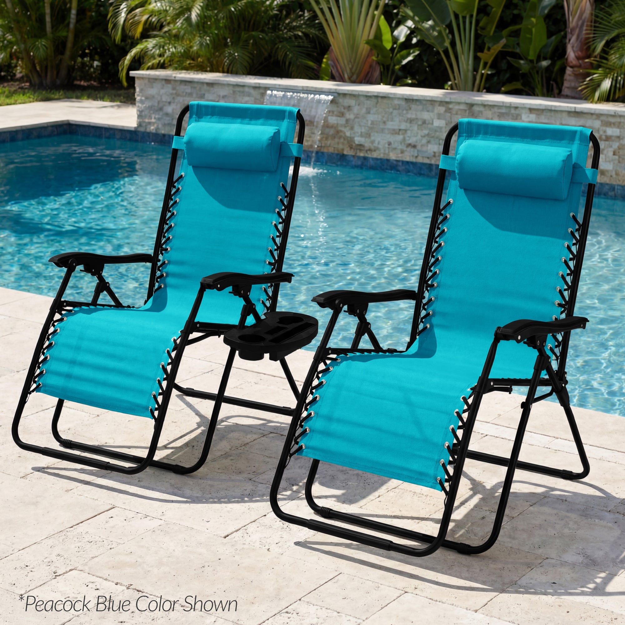 Two-Pack Ultra-Wide Adjustable Zero-Gravity Patio Recliners