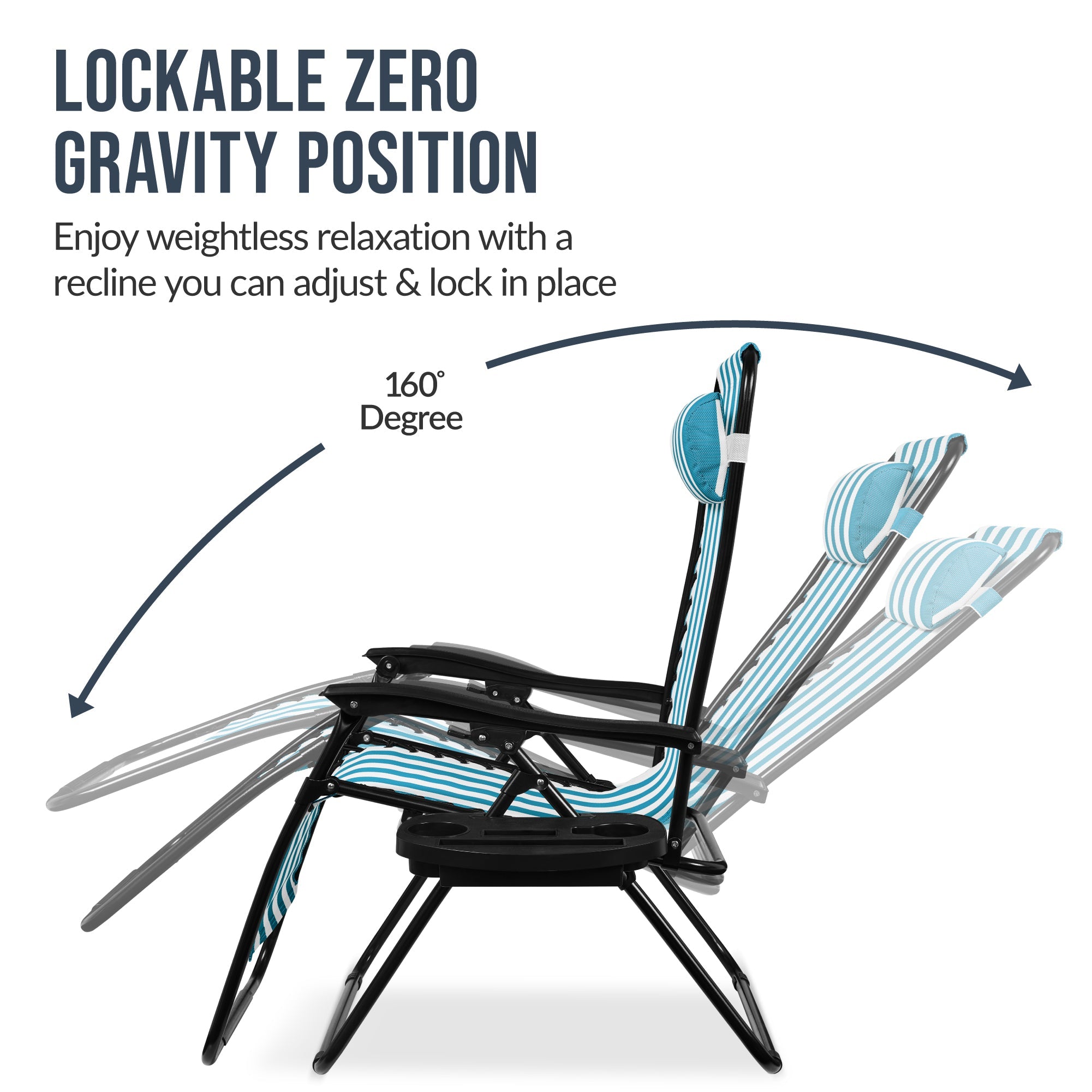 Two-Pack Ultra-Wide Adjustable Zero-Gravity Patio Recliners