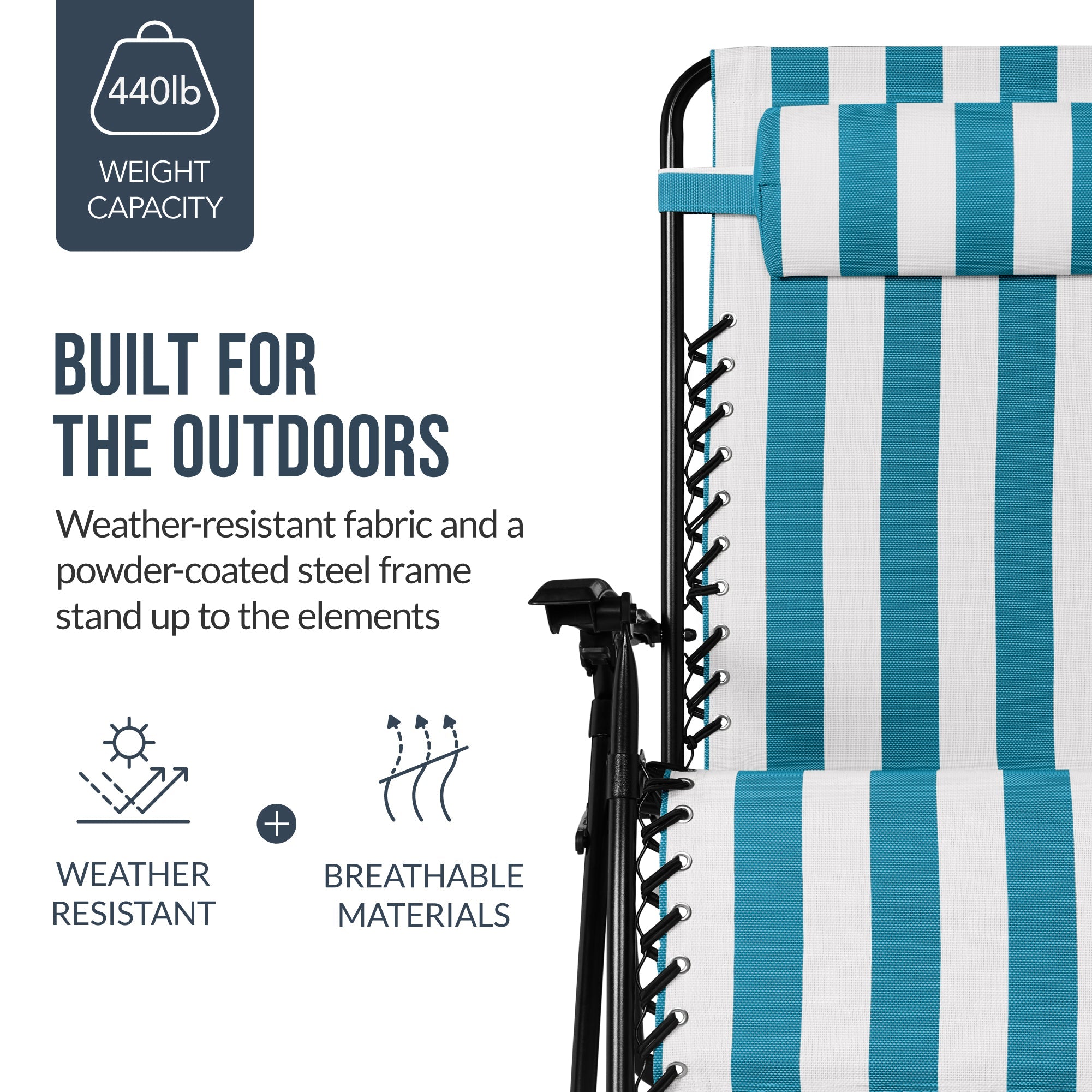 Two-Pack Ultra-Wide Adjustable Zero-Gravity Patio Recliners