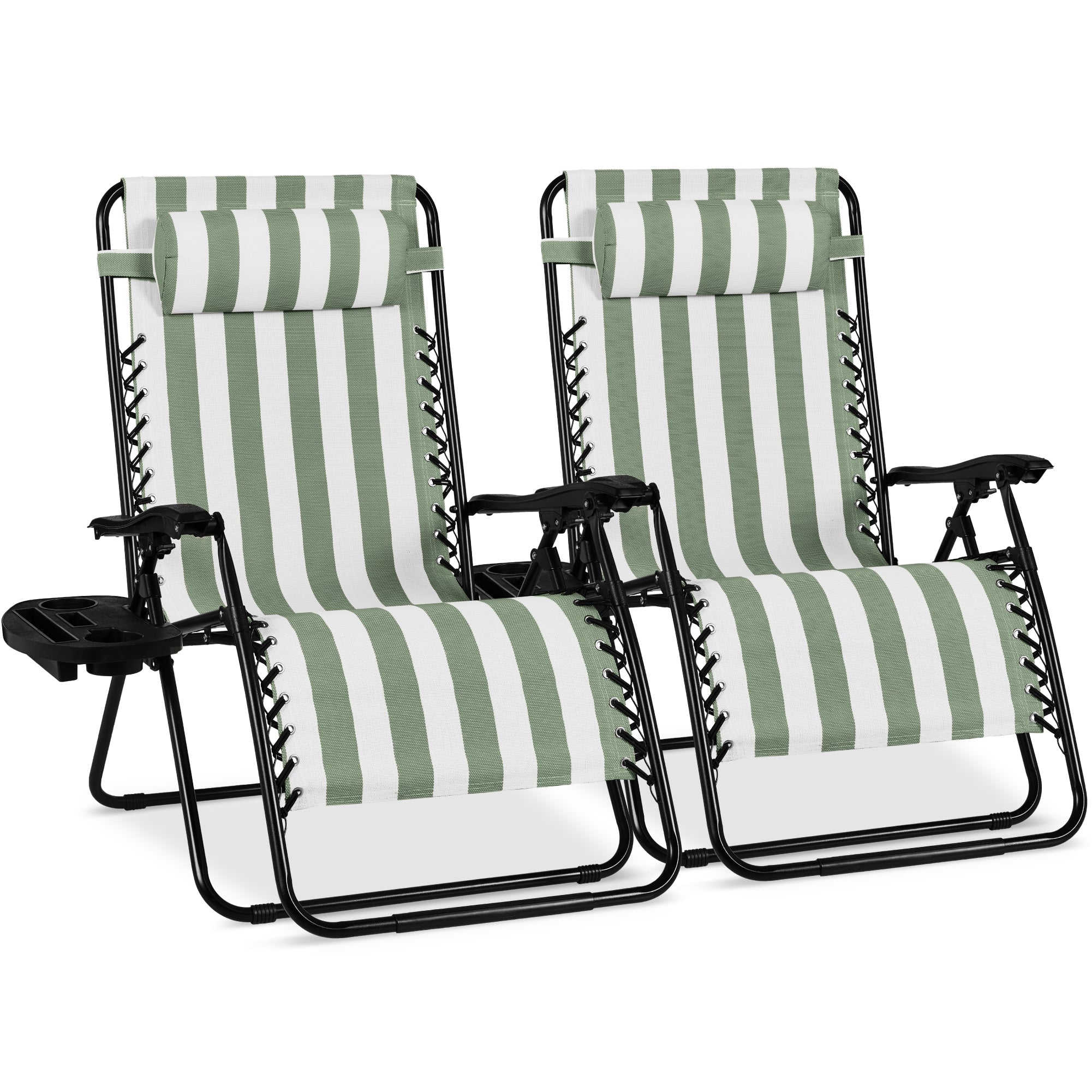 Two-Pack Ultra-Wide Adjustable Zero-Gravity Patio Recliners