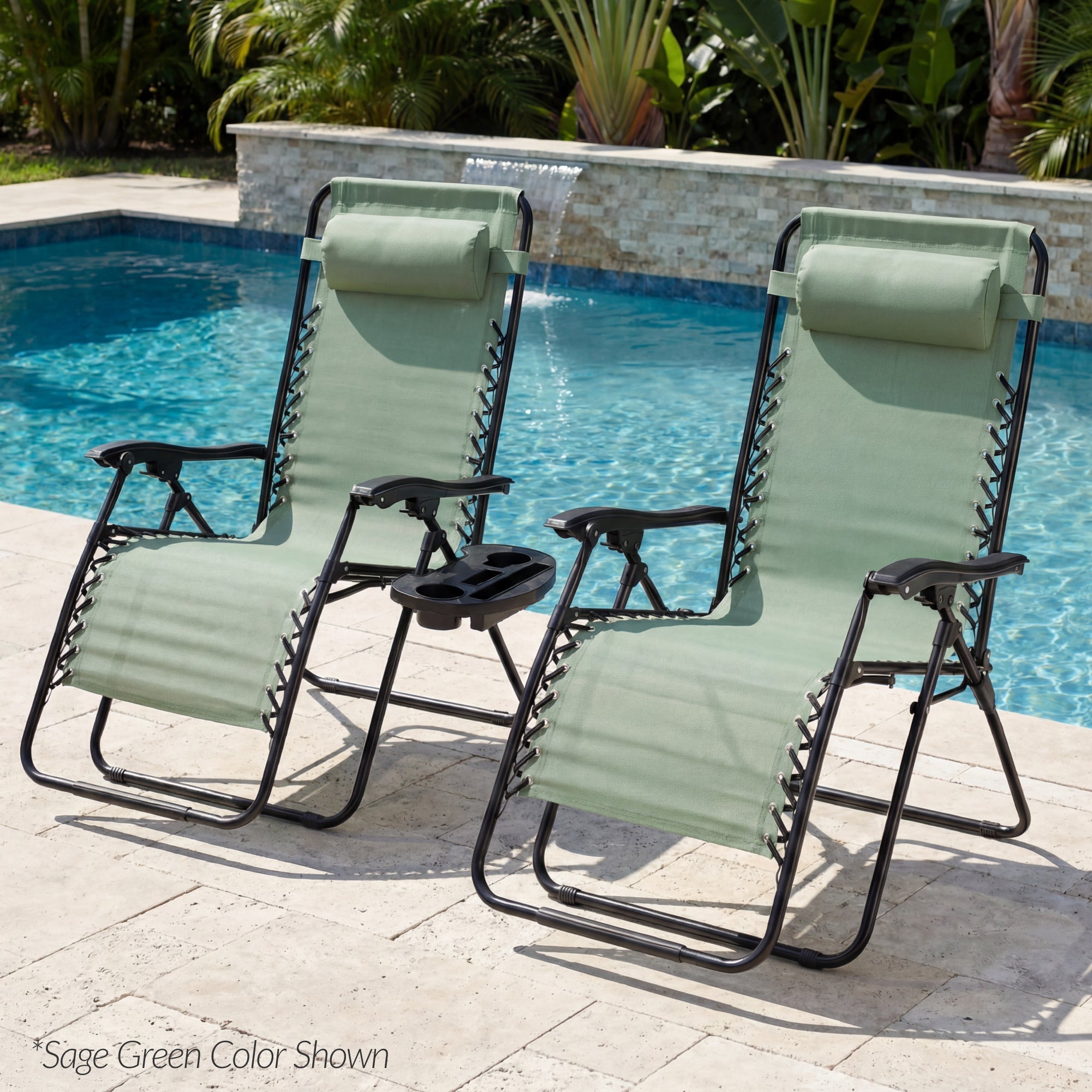 Two-Pack Ultra-Wide Adjustable Zero-Gravity Patio Recliners
