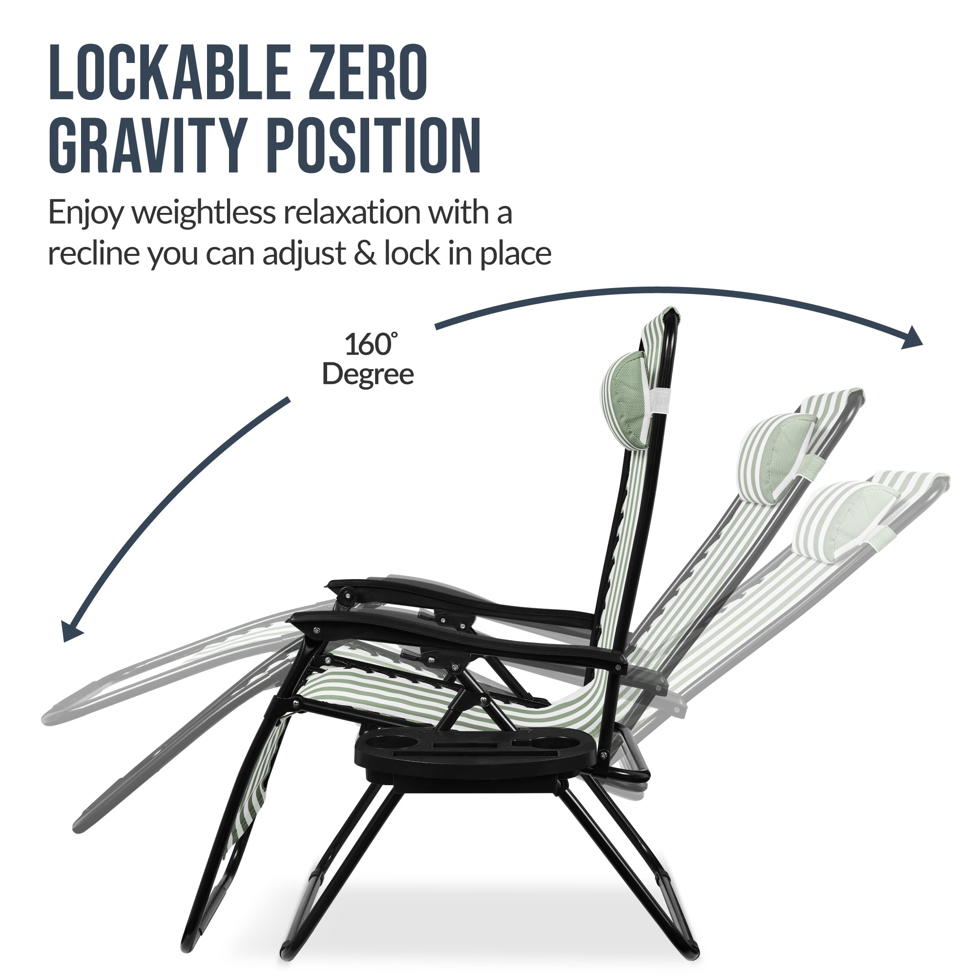 Two-Pack Ultra-Wide Adjustable Zero-Gravity Patio Recliners