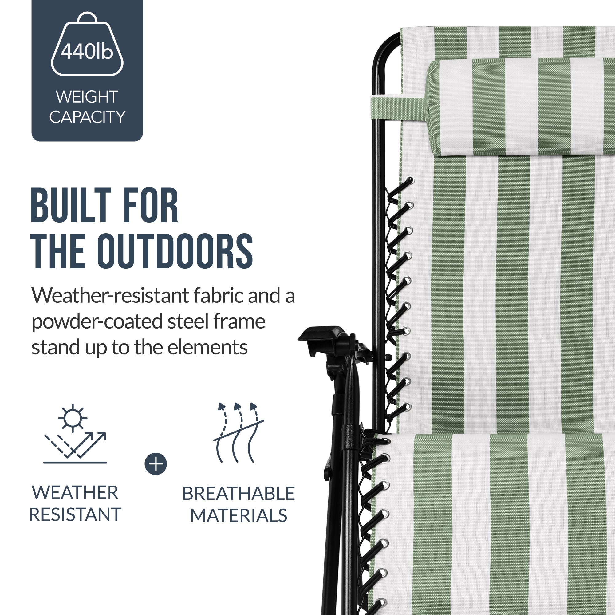 Two-Pack Ultra-Wide Adjustable Zero-Gravity Patio Recliners