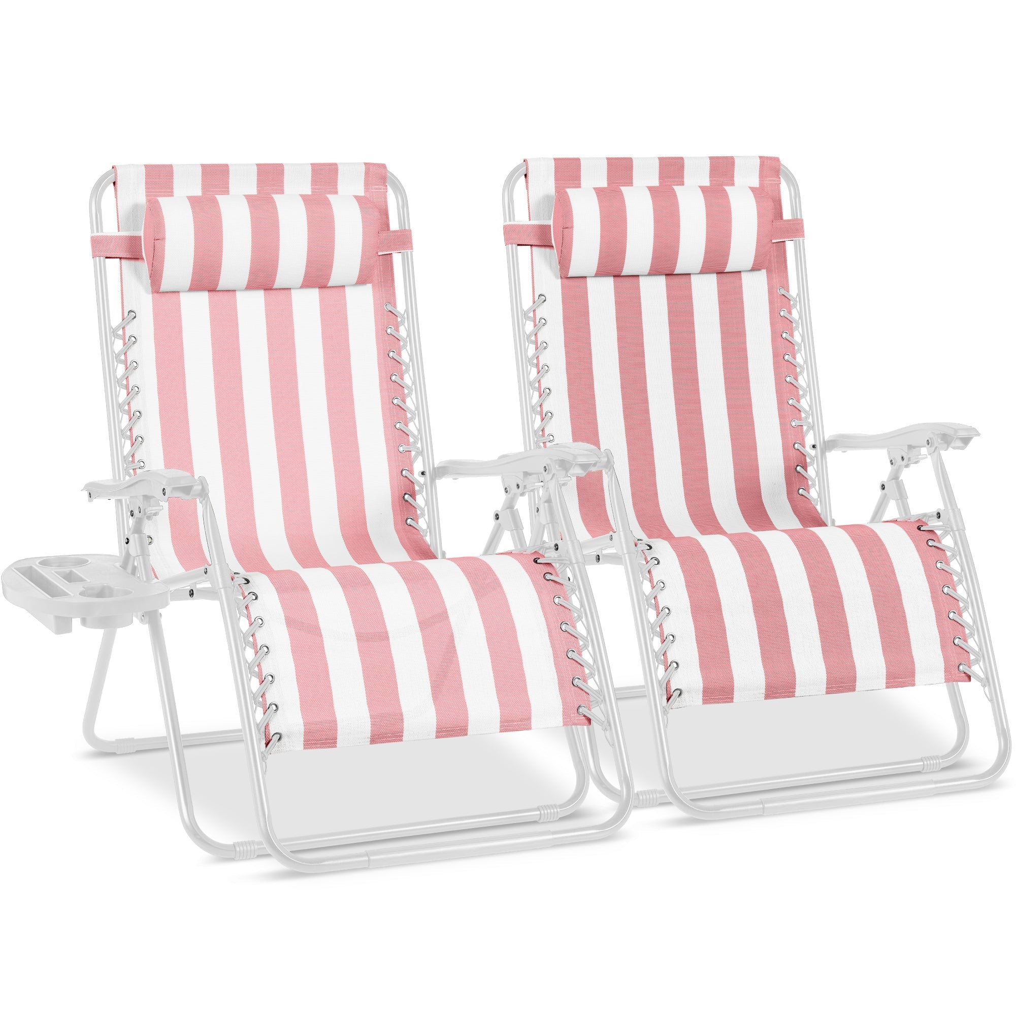 Two-Pack Ultra-Wide Adjustable Zero-Gravity Patio Recliners
