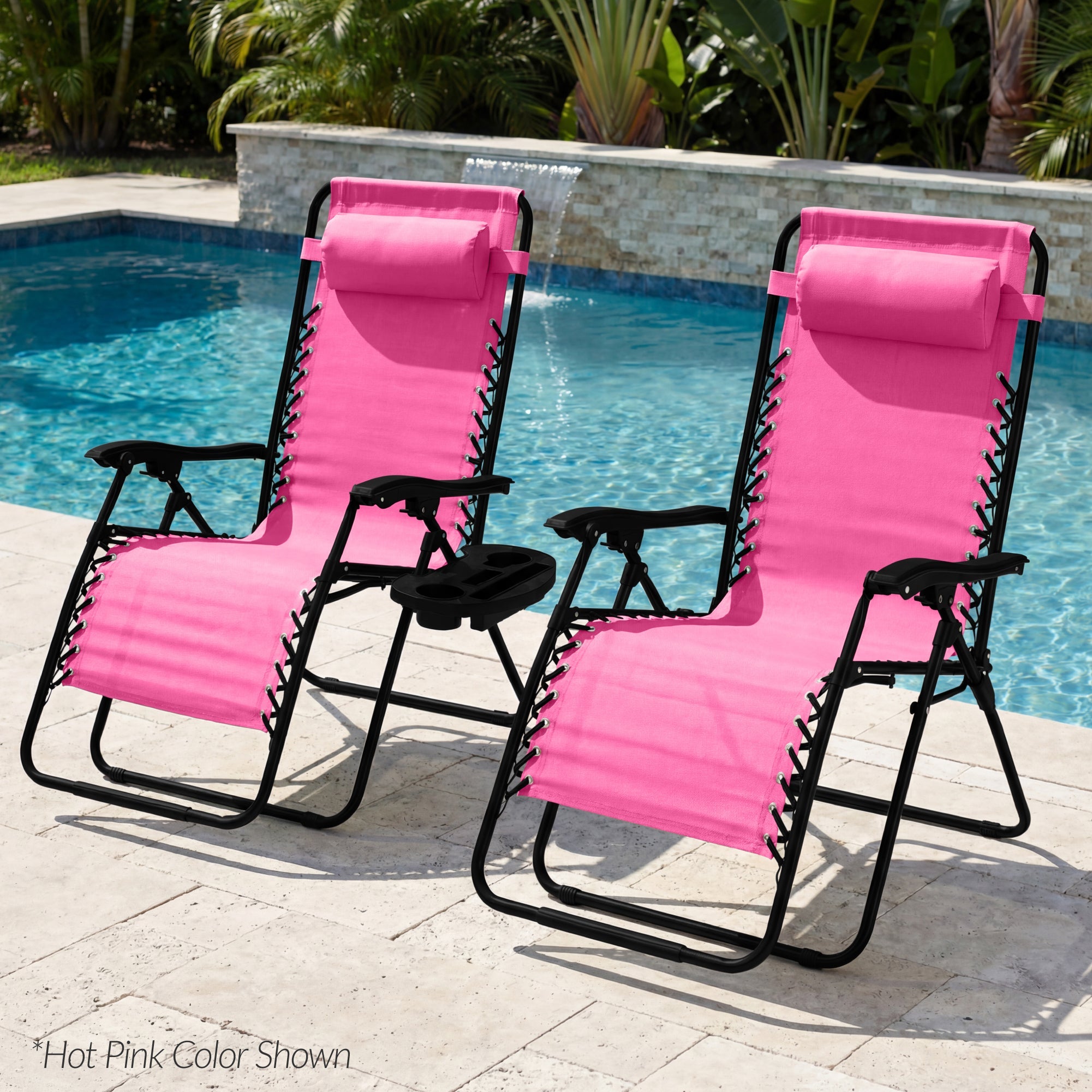 Two-Pack Ultra-Wide Adjustable Zero-Gravity Patio Recliners