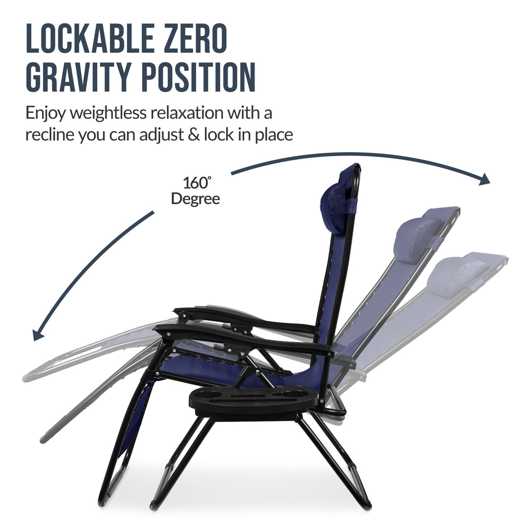 Two-Pack Ultra-Wide Adjustable Zero-Gravity Patio Recliners