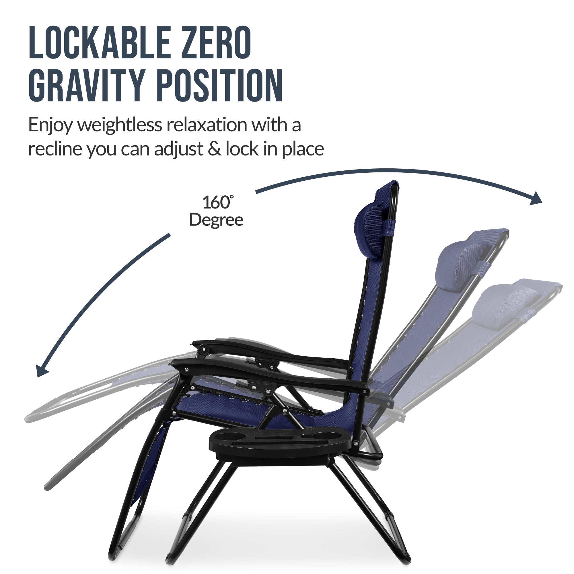 Two-Pack Ultra-Wide Adjustable Zero-Gravity Patio Recliners
