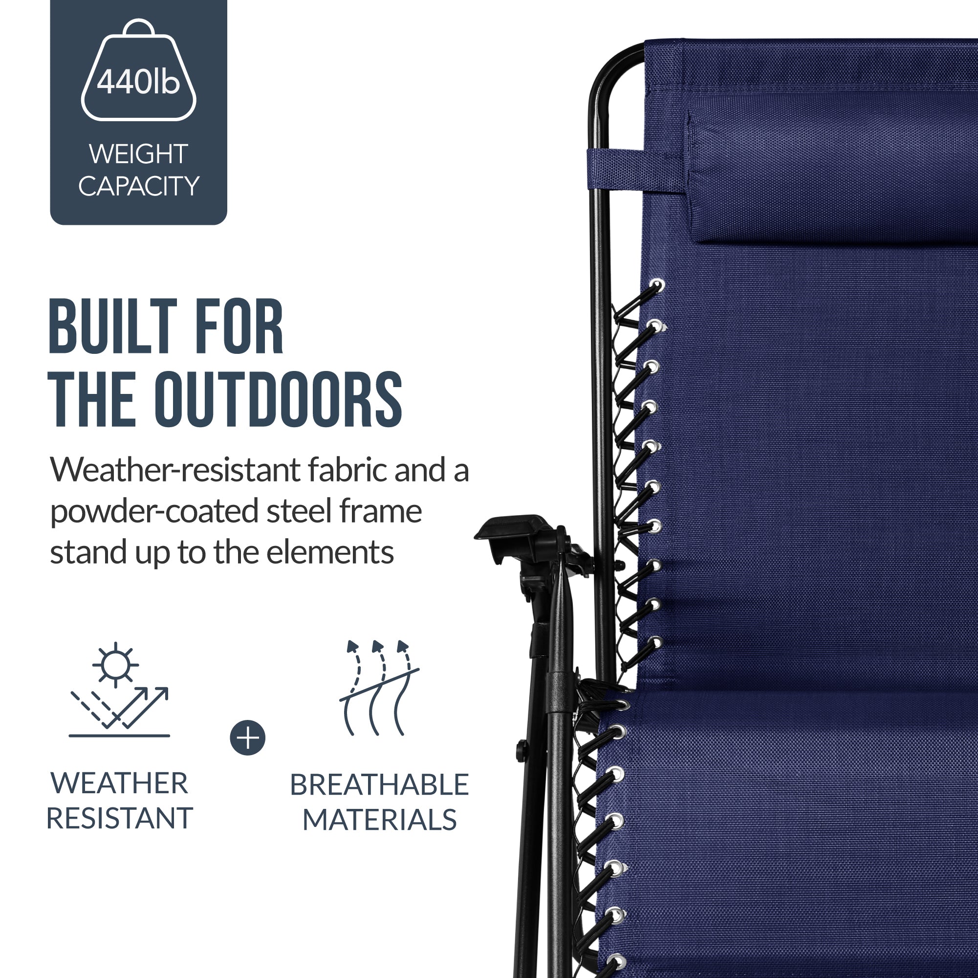 Two-Pack Ultra-Wide Adjustable Zero-Gravity Patio Recliners