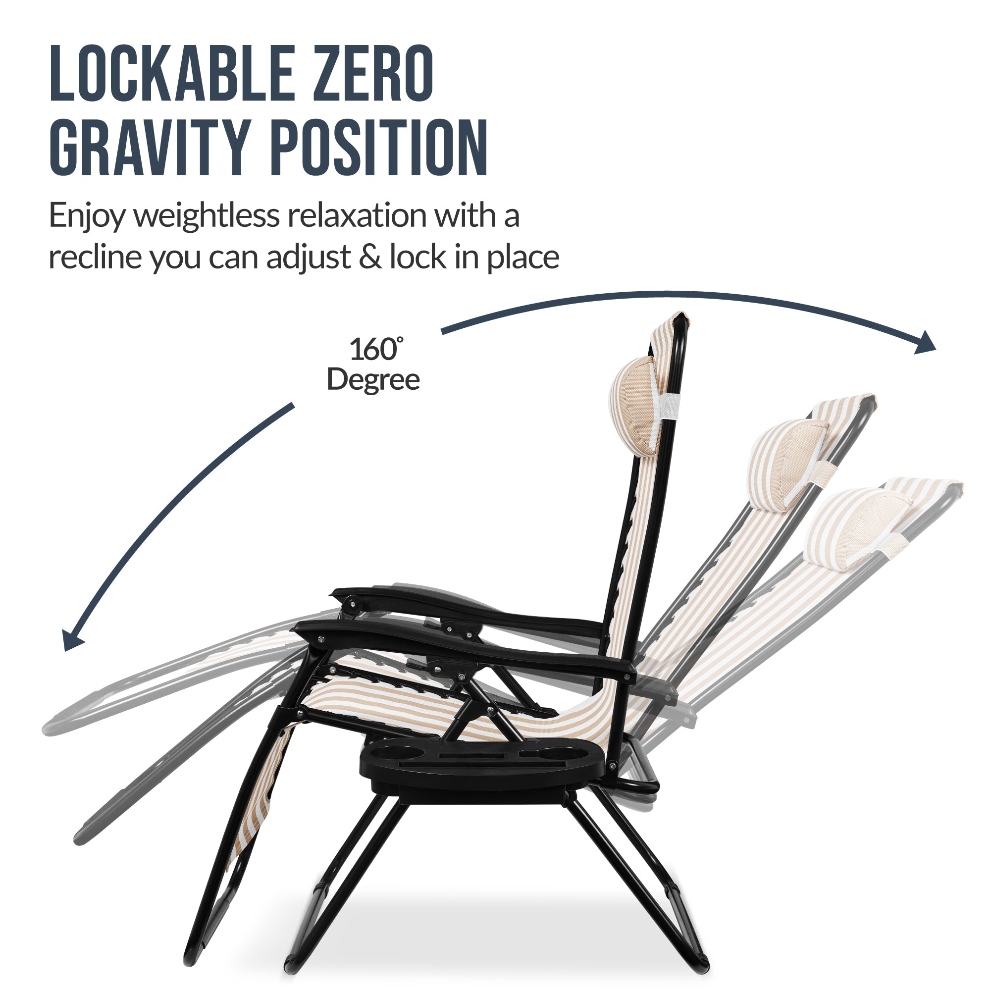 Two-Pack Ultra-Wide Adjustable Zero-Gravity Patio Recliners