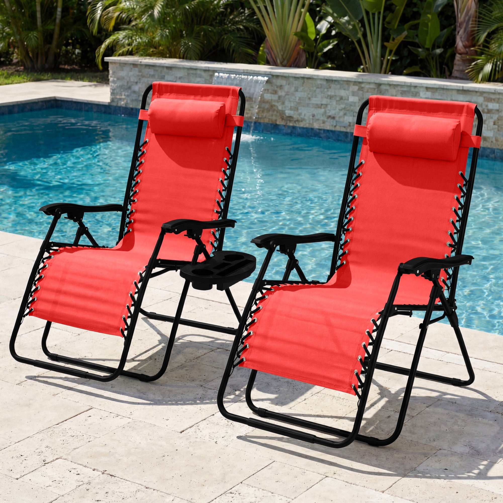 Two-Pack Ultra-Wide Adjustable Zero-Gravity Patio Recliners