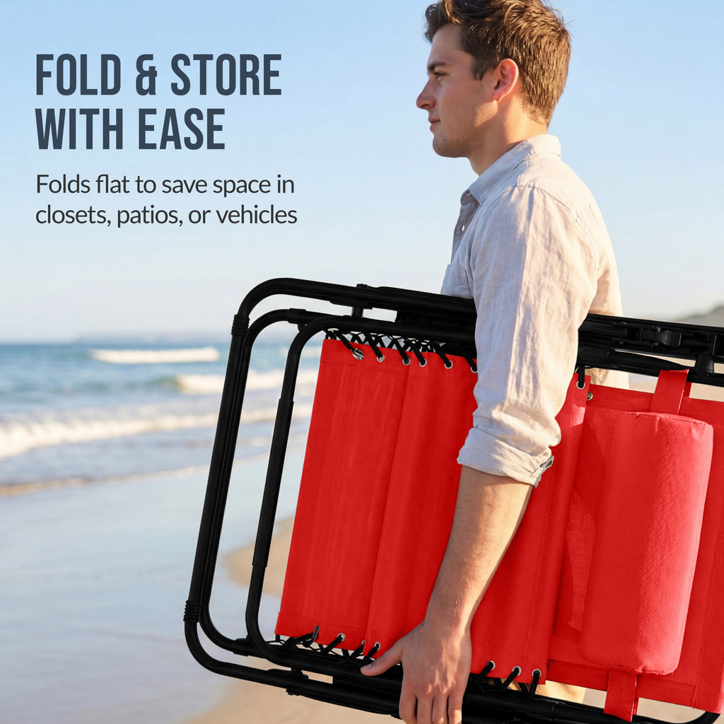 Two-Pack Ultra-Wide Adjustable Zero-Gravity Patio Recliners