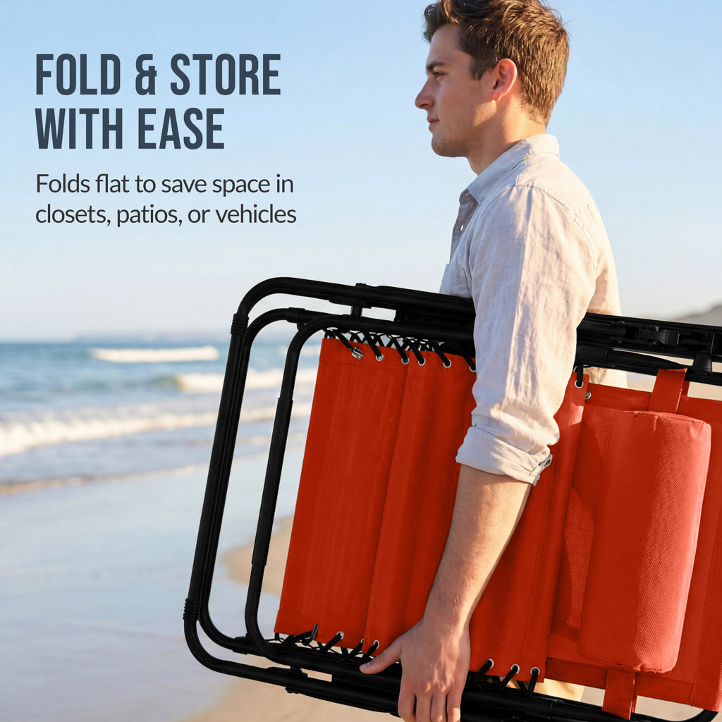 Two-Pack Ultra-Wide Adjustable Zero-Gravity Patio Recliners