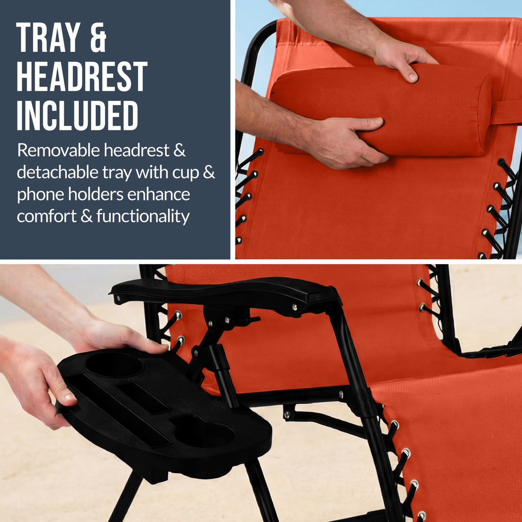 Two-Pack Ultra-Wide Adjustable Zero-Gravity Patio Recliners
