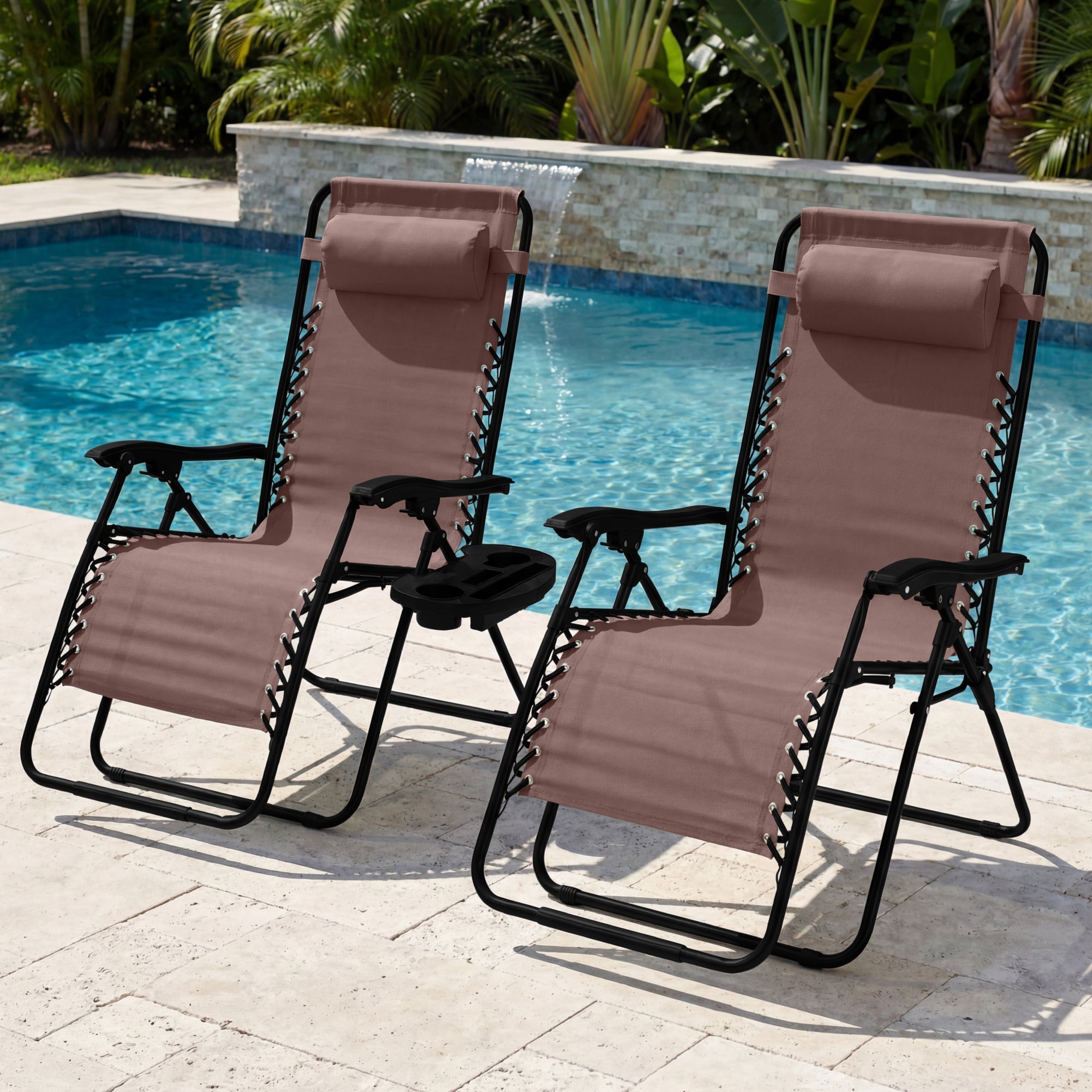 Two-Pack Ultra-Wide Adjustable Zero-Gravity Patio Recliners