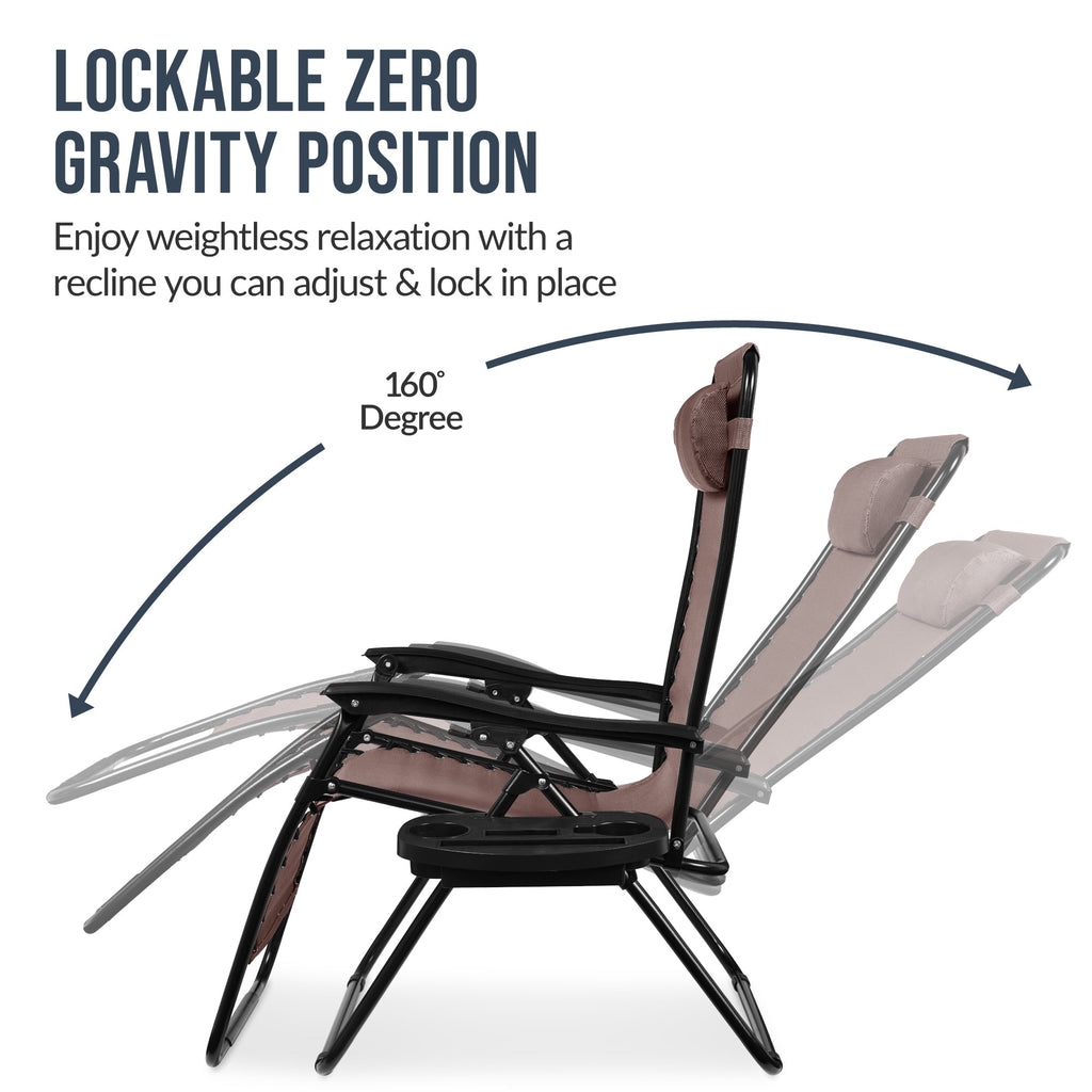 Two-Pack Ultra-Wide Adjustable Zero-Gravity Patio Recliners