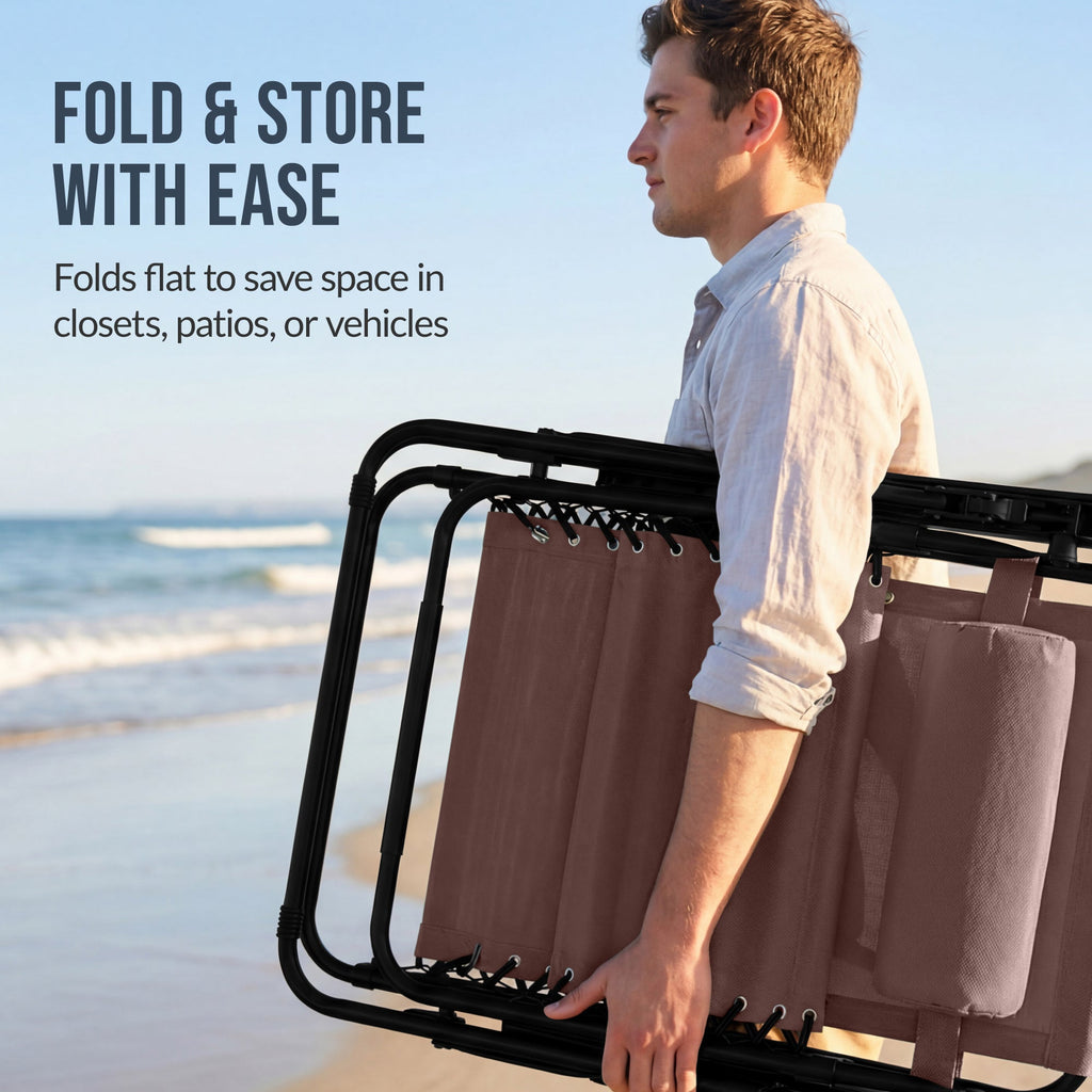 Two-Pack Ultra-Wide Adjustable Zero-Gravity Patio Recliners