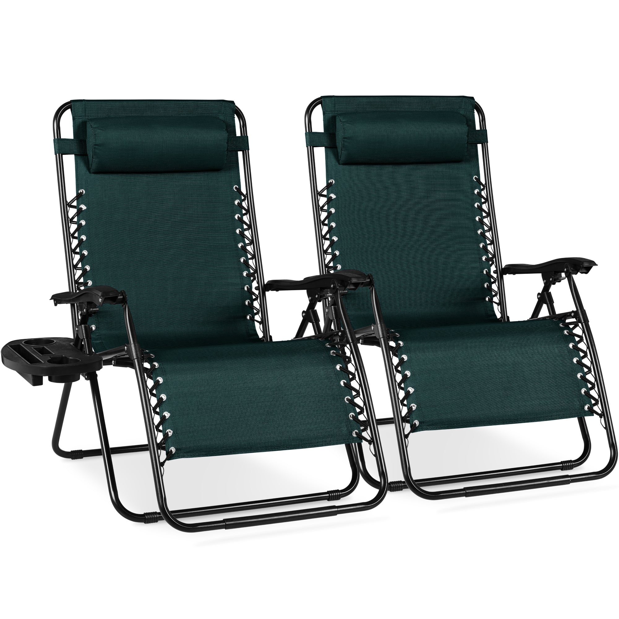Two-Pack Ultra-Wide Adjustable Zero-Gravity Patio Recliners