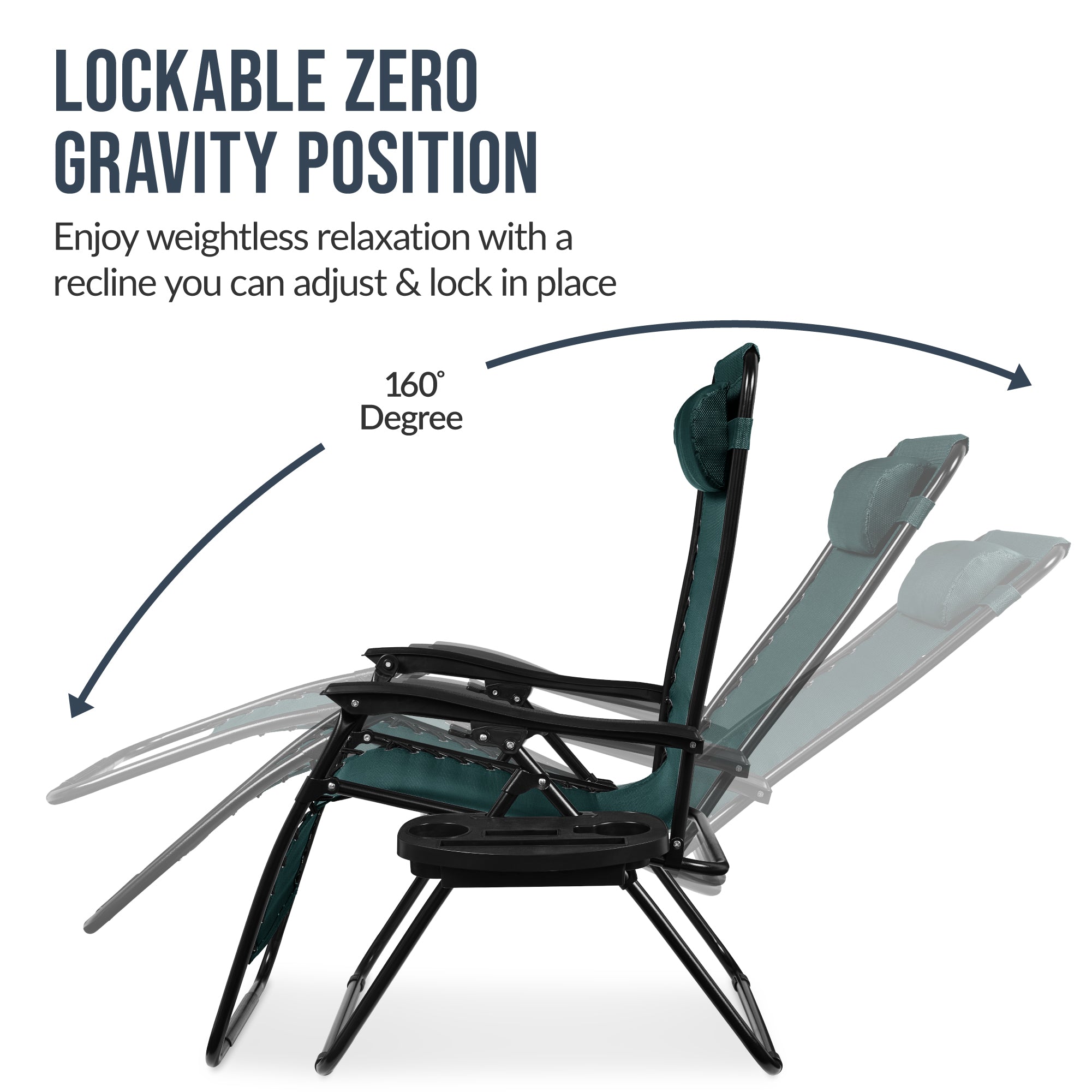Two-Pack Ultra-Wide Adjustable Zero-Gravity Patio Recliners