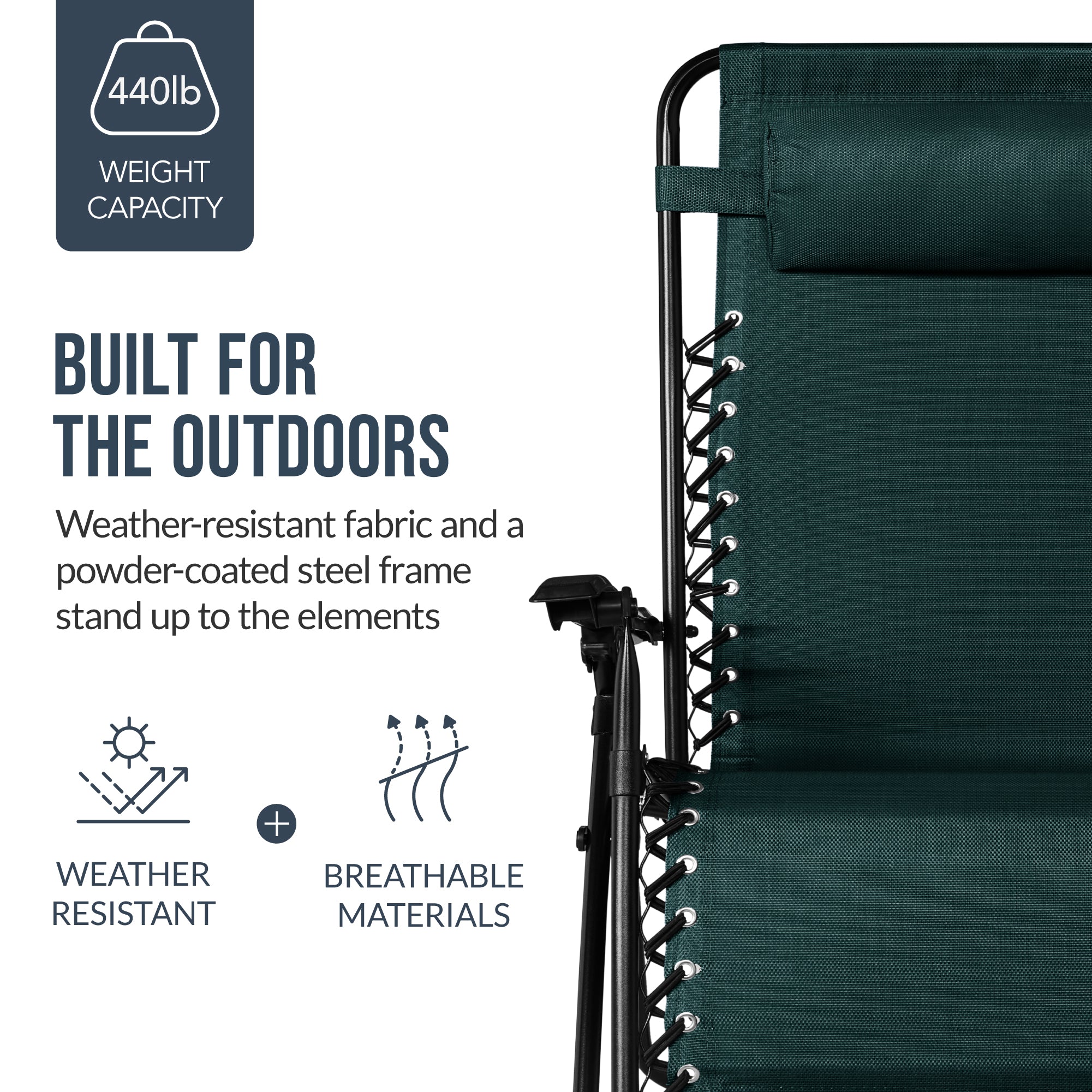 Two-Pack Ultra-Wide Adjustable Zero-Gravity Patio Recliners