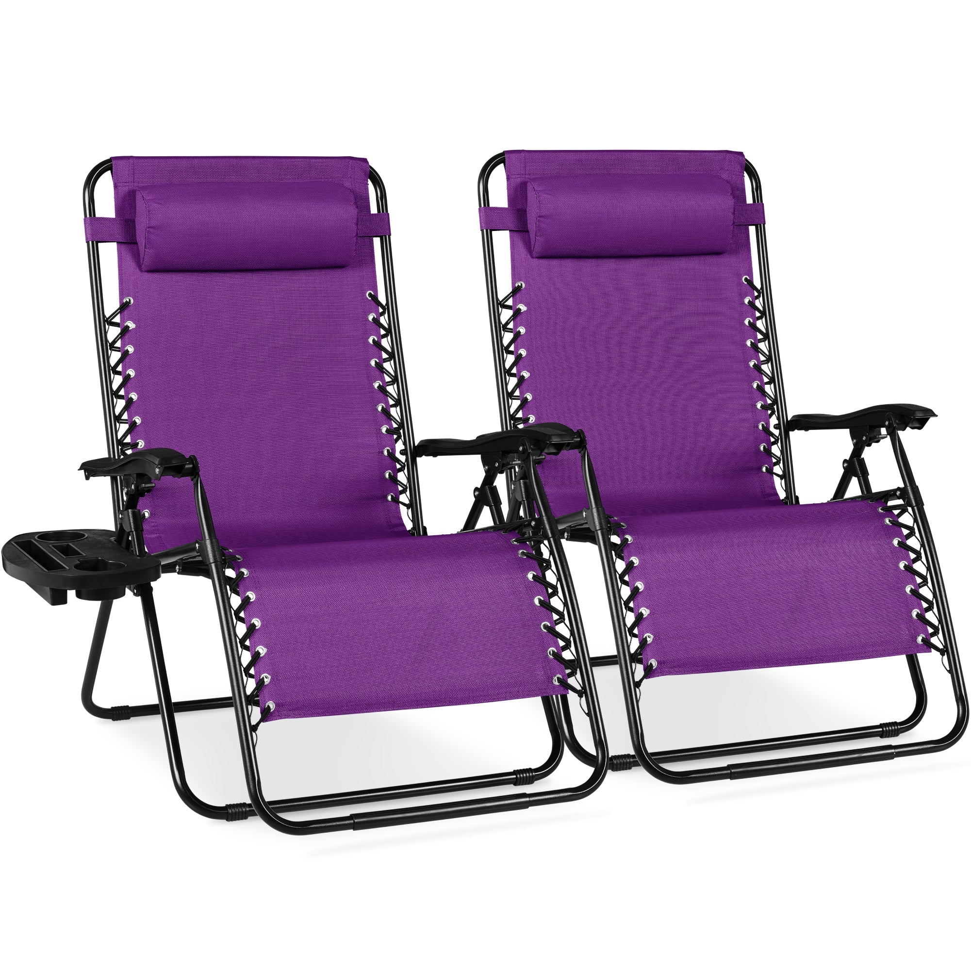 Two-Pack Ultra-Wide Adjustable Zero-Gravity Patio Recliners