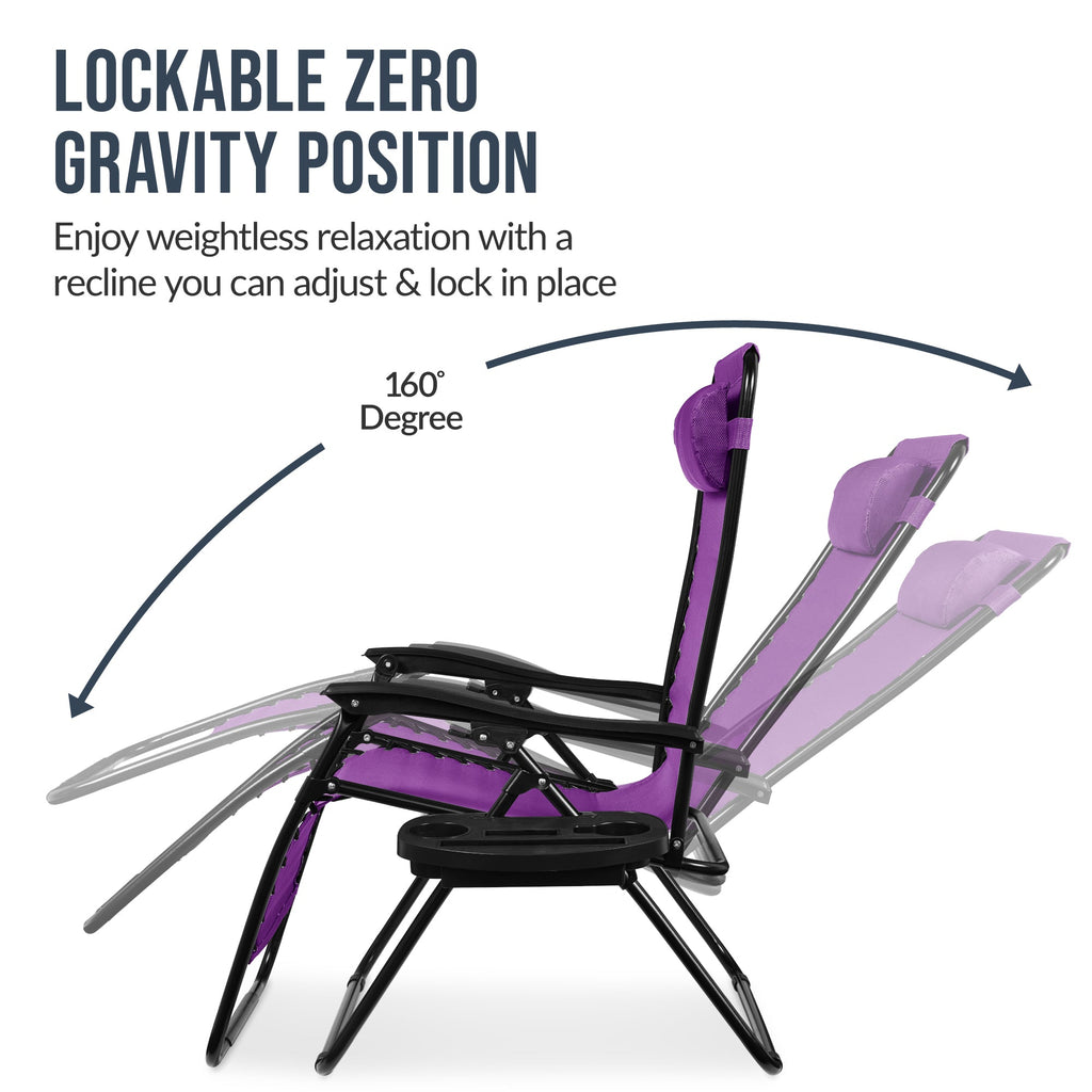 Two-Pack Ultra-Wide Adjustable Zero-Gravity Patio Recliners