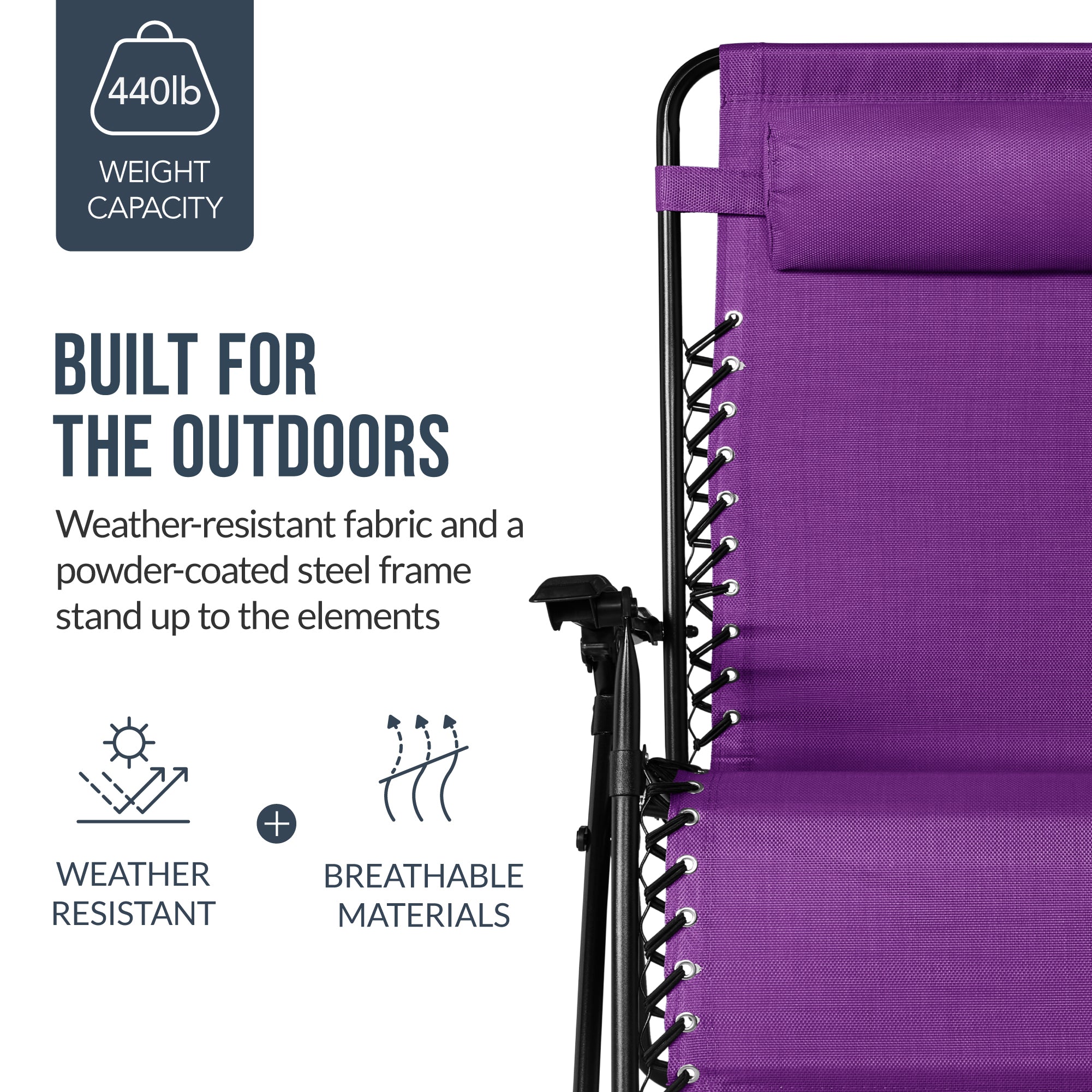 Two-Pack Ultra-Wide Adjustable Zero-Gravity Patio Recliners