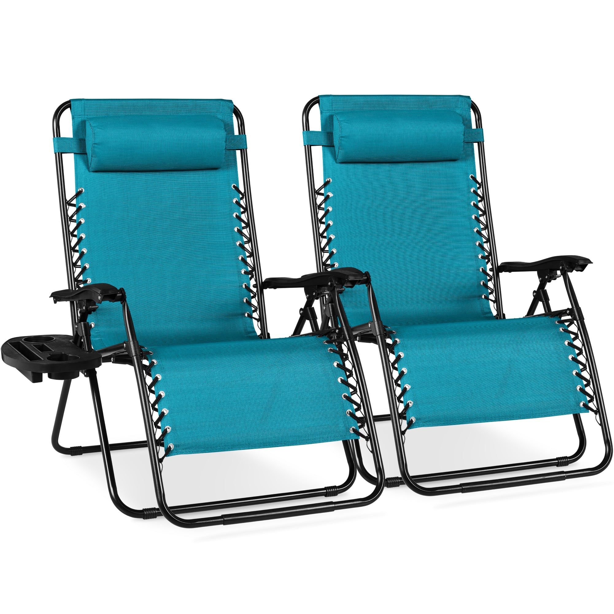Two-Pack Ultra-Wide Adjustable Zero-Gravity Patio Recliners