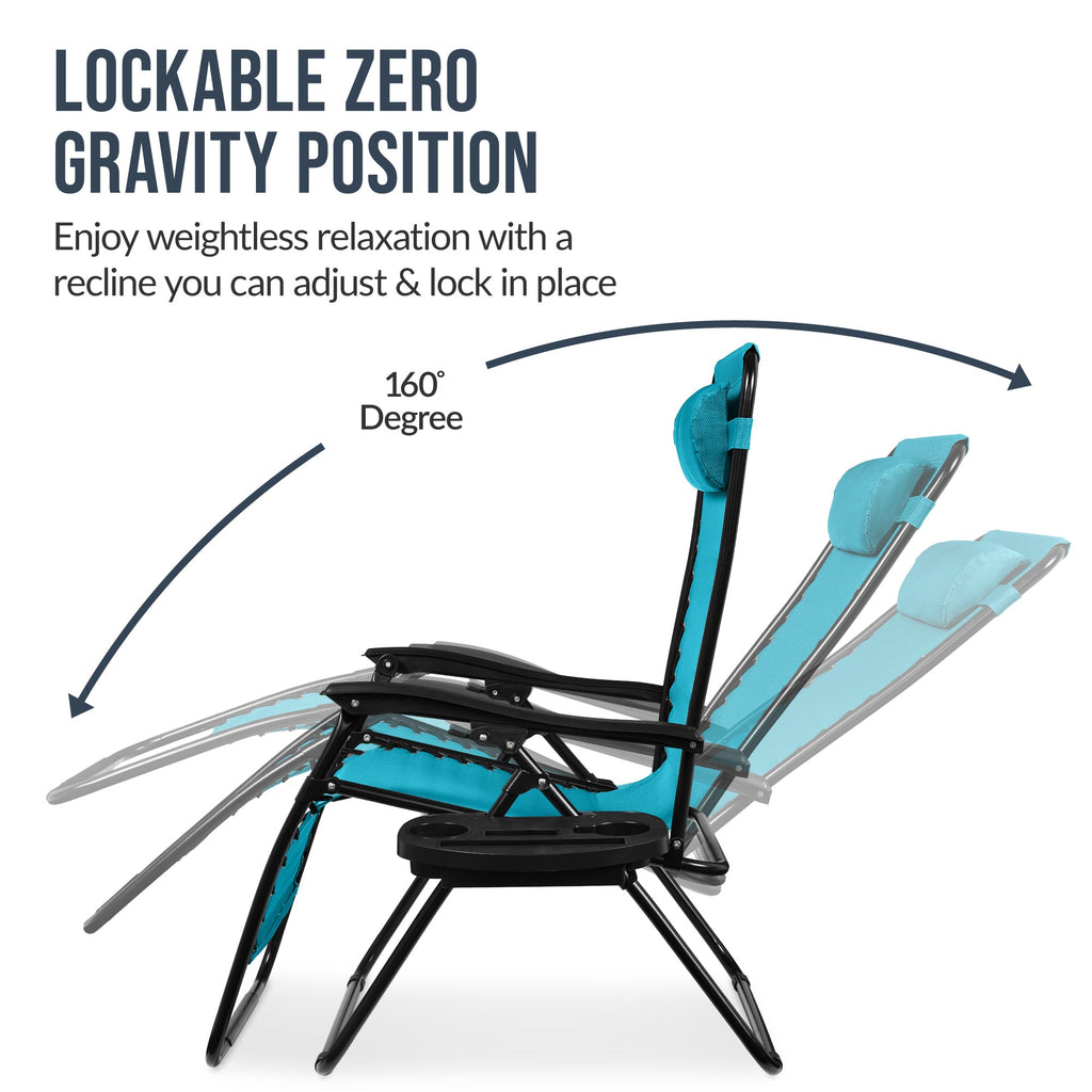 Two-Pack Ultra-Wide Adjustable Zero-Gravity Patio Recliners