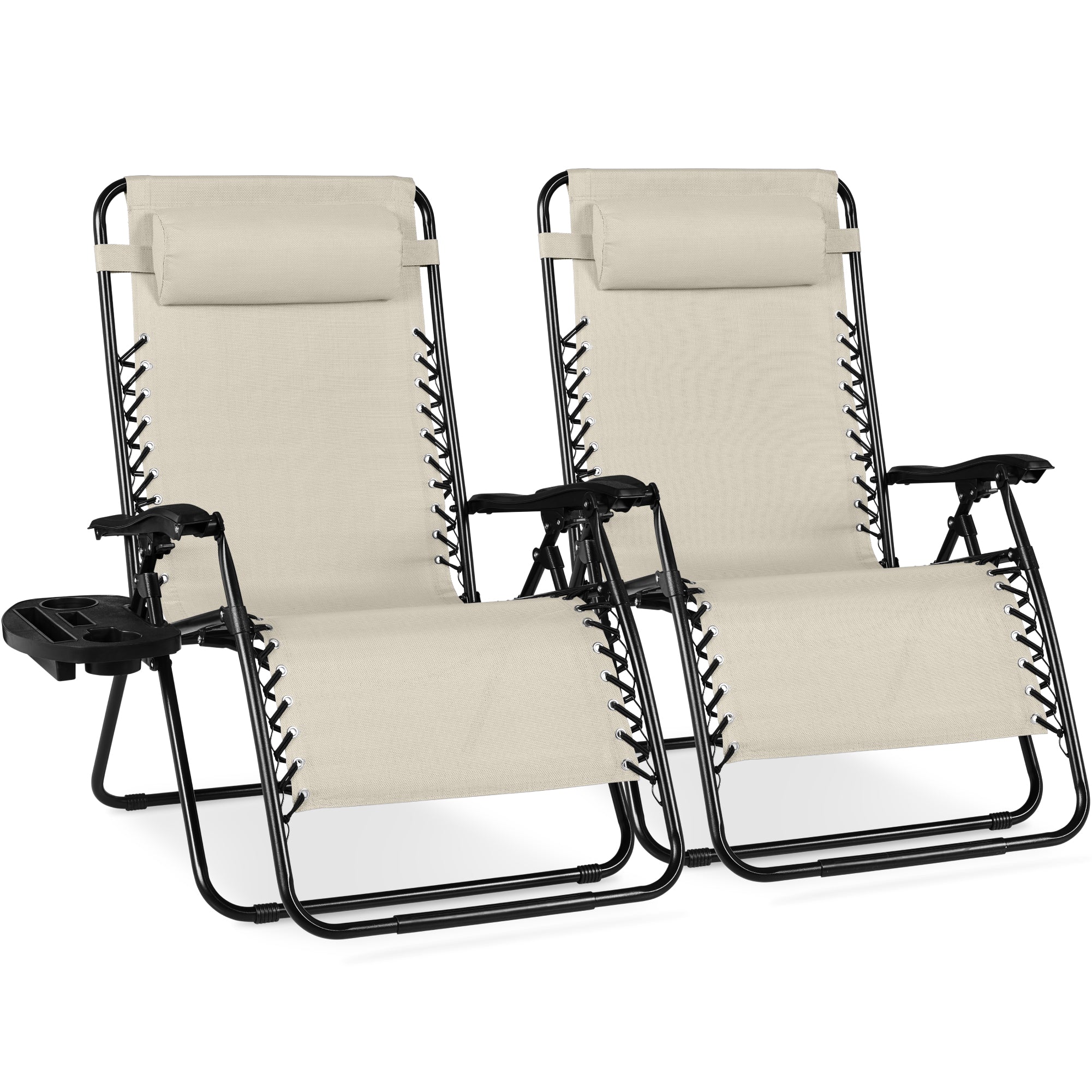 Two-Pack Ultra-Wide Adjustable Zero-Gravity Patio Recliners