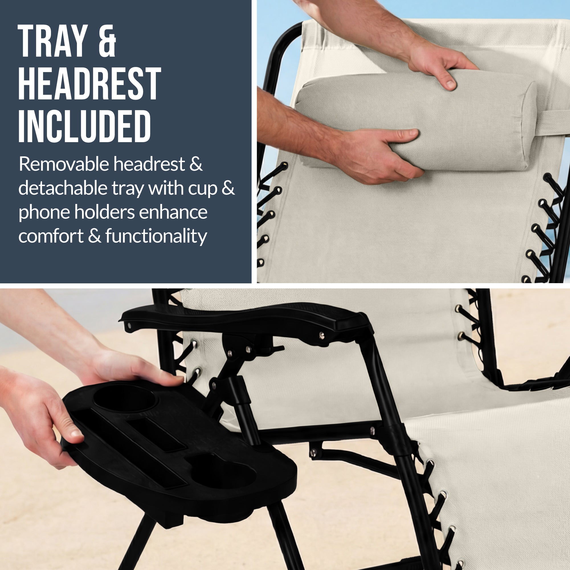 Two-Pack Ultra-Wide Adjustable Zero-Gravity Patio Recliners