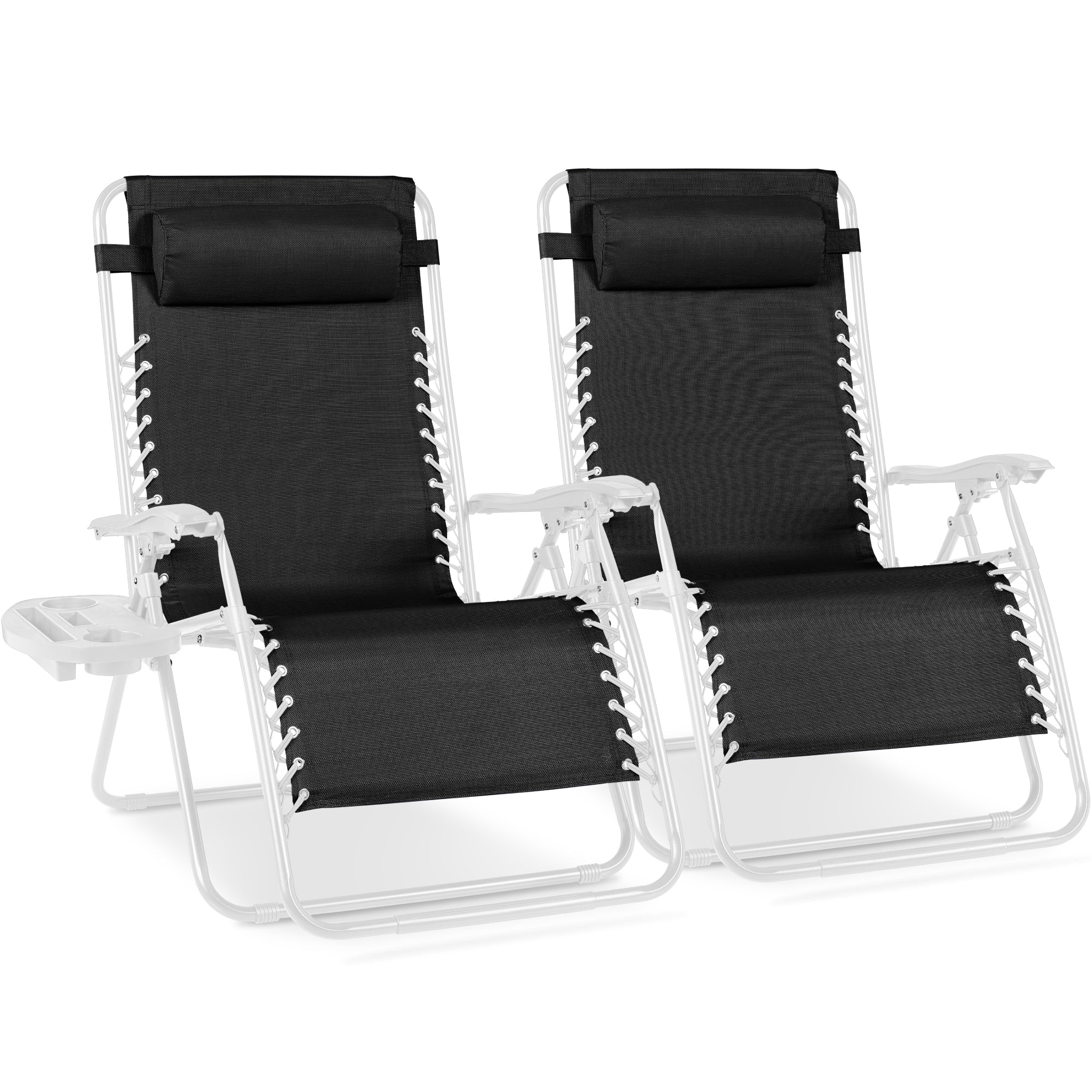 Two-Pack Ultra-Wide Adjustable Zero-Gravity Patio Recliners