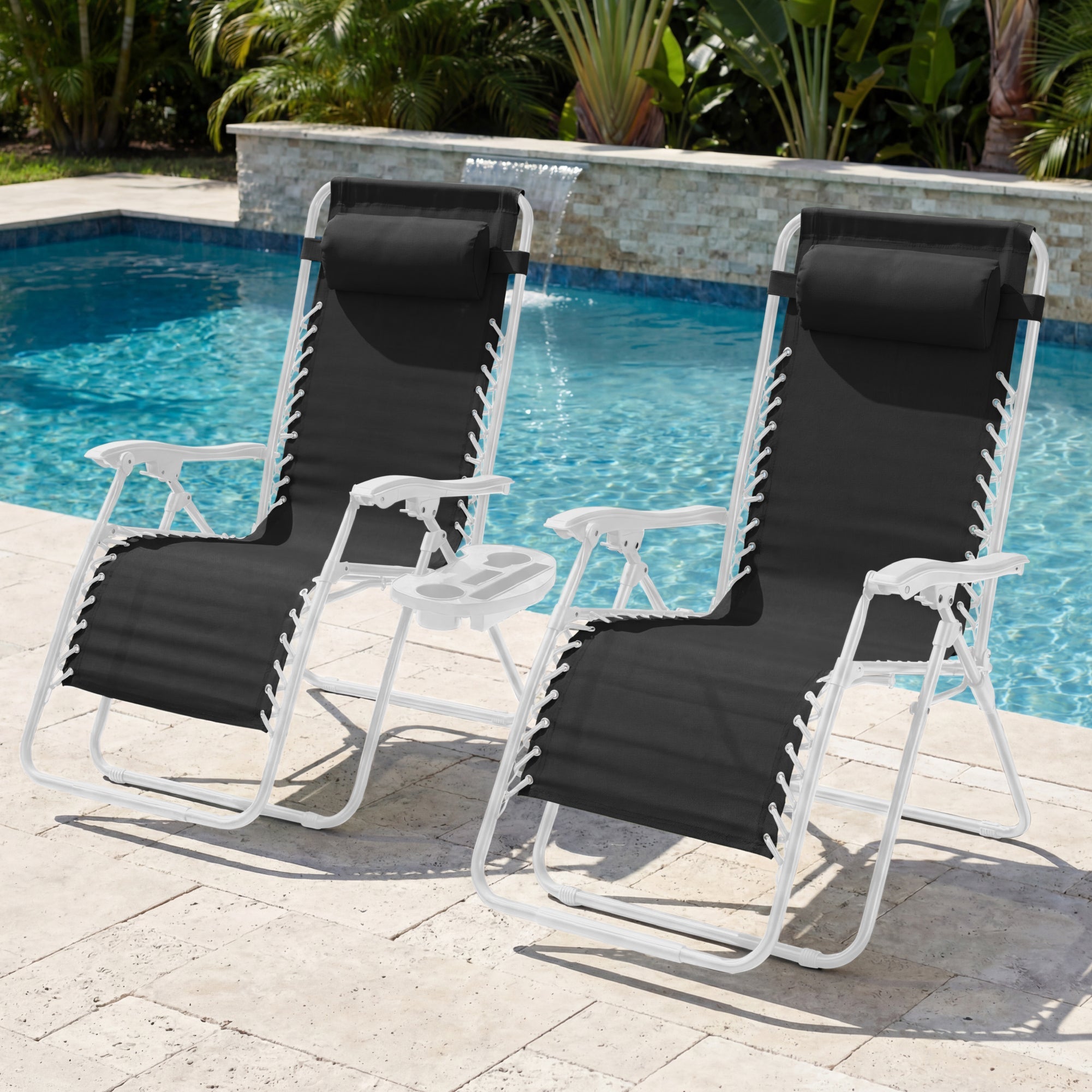 Two-Pack Ultra-Wide Adjustable Zero-Gravity Patio Recliners