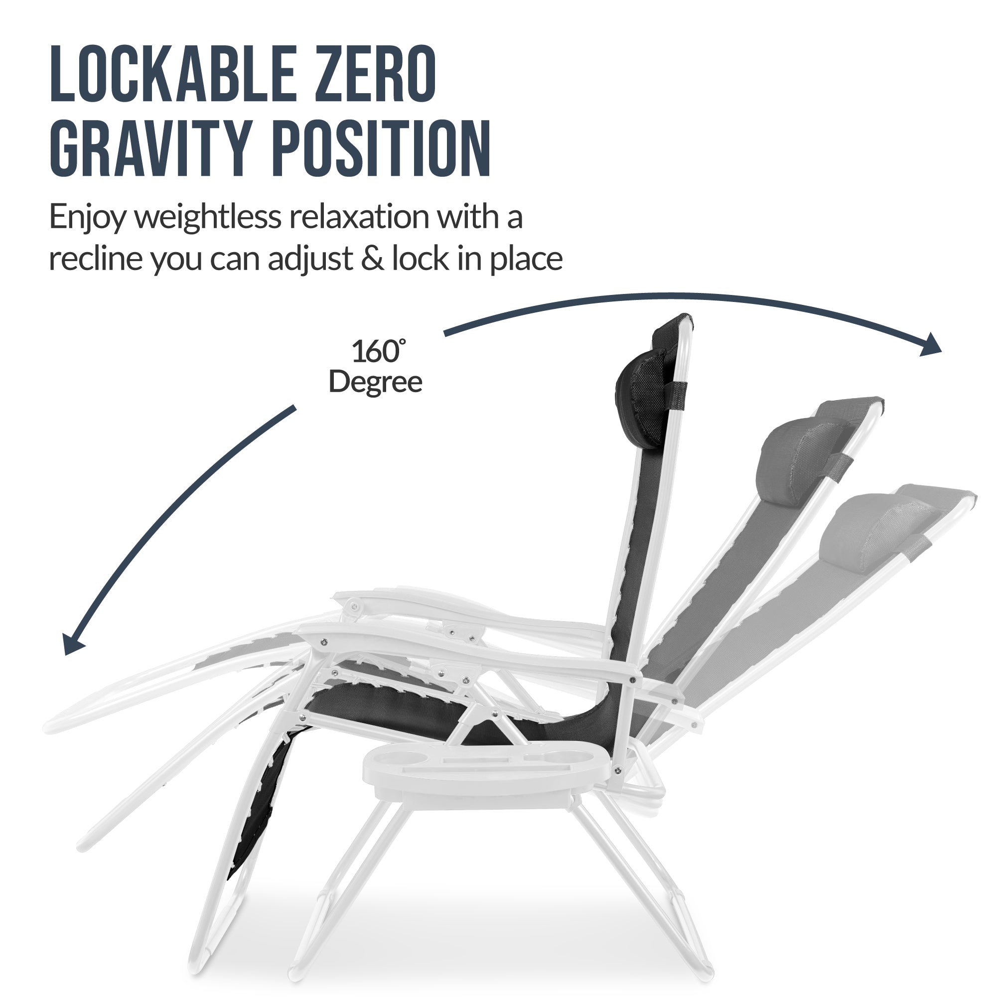 Two-Pack Ultra-Wide Adjustable Zero-Gravity Patio Recliners