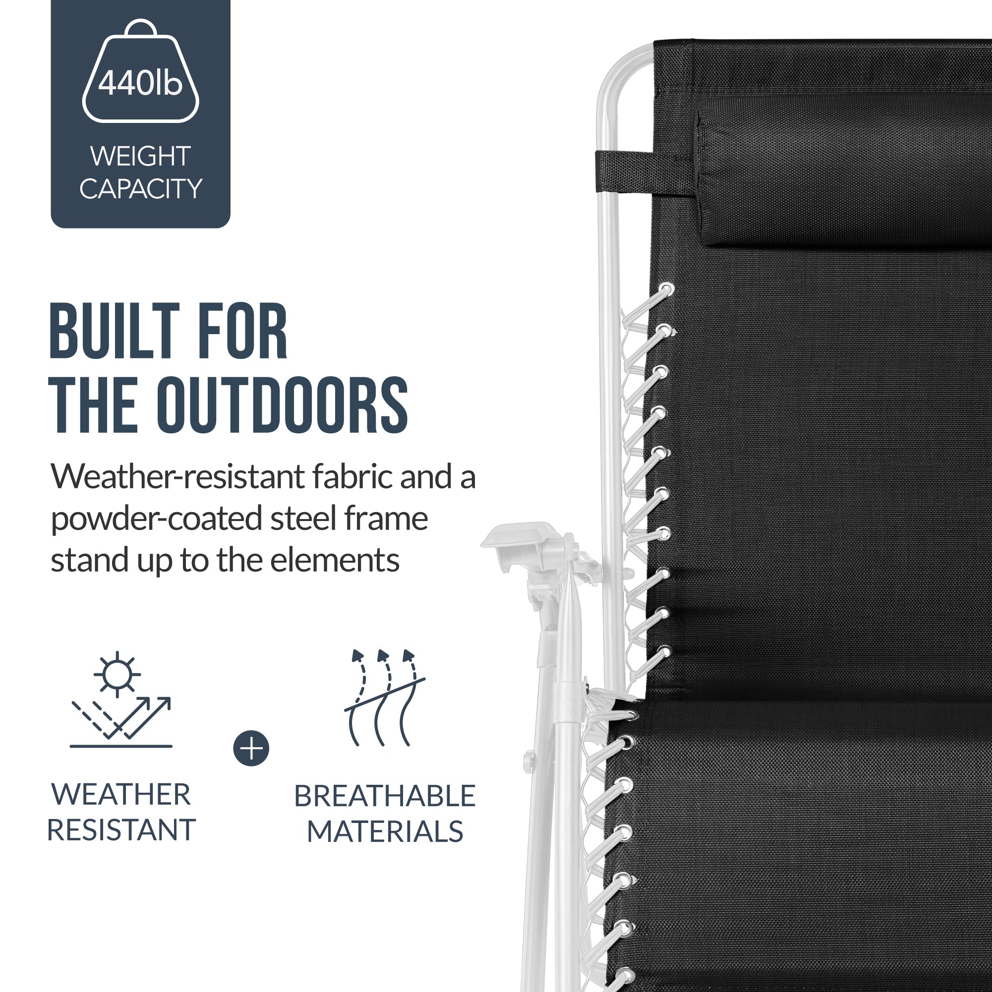 Two-Pack Ultra-Wide Adjustable Zero-Gravity Patio Recliners